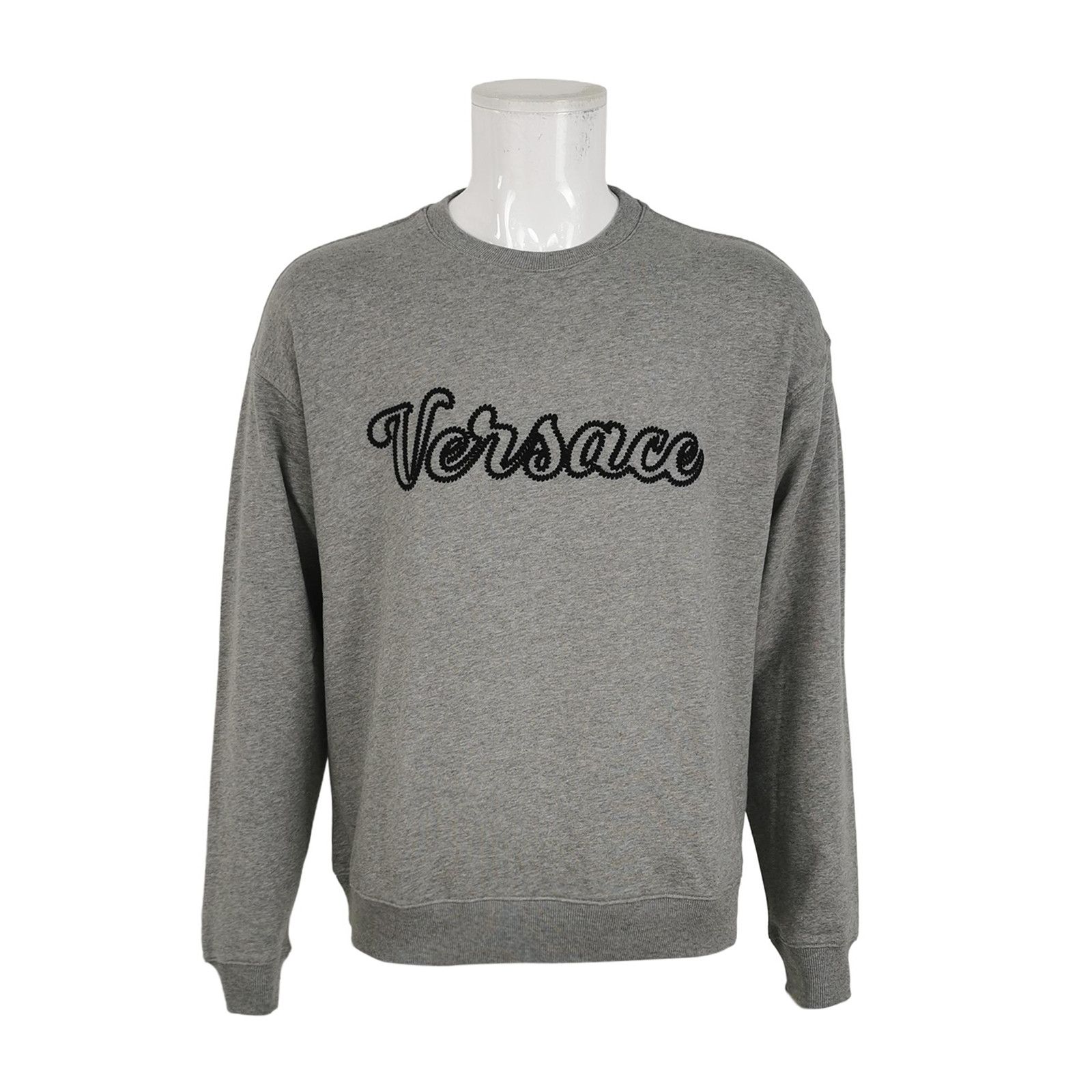 Versace Versace Script Logo Embroidered Sweatshirt Size L Size US L / EU 52-54 / 3 - 2 Thumbnail