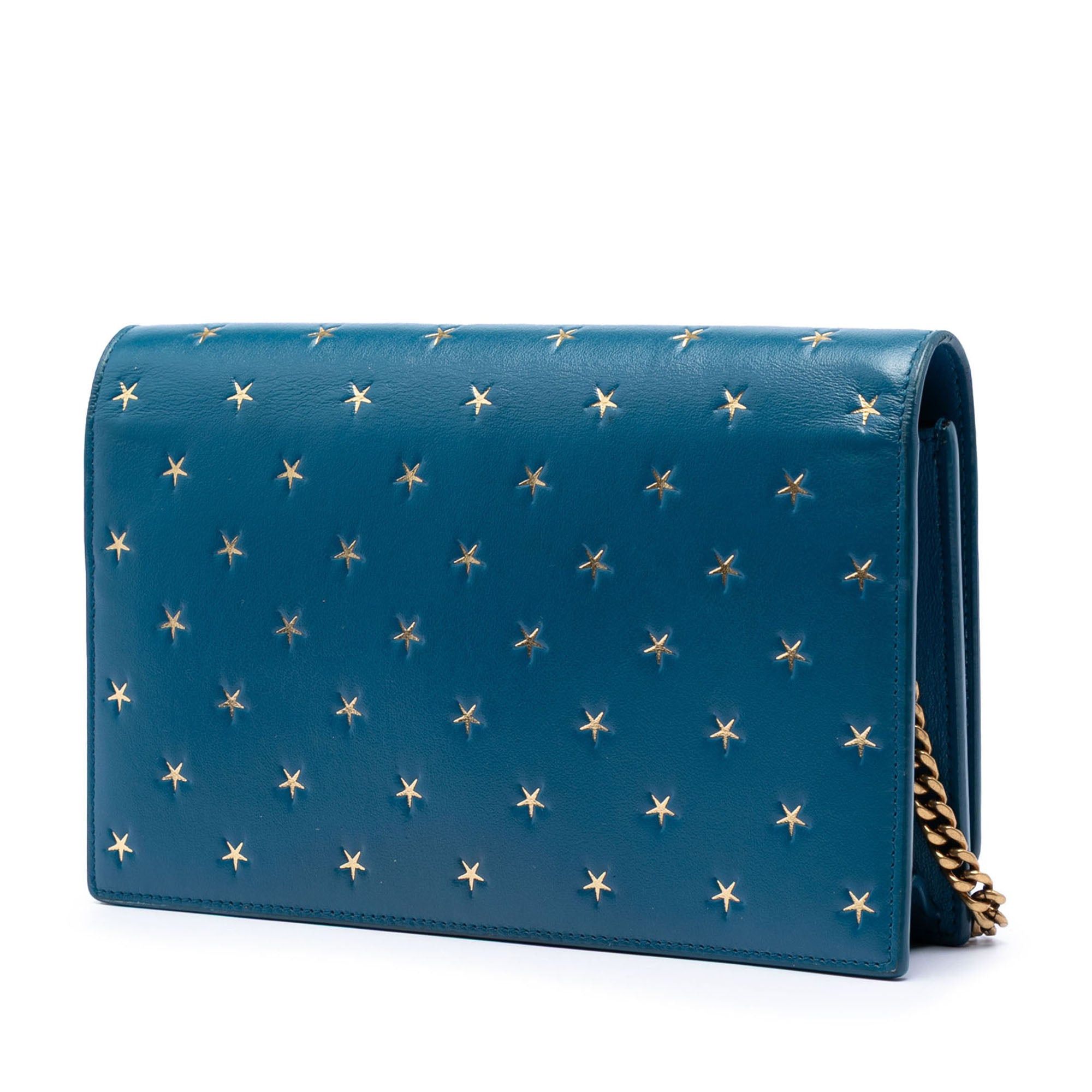 Saint Laurent Paris Calfskin Star Print Classic Monogram Kate Tassel Wallet on Chain Size ONE SIZE - 2 Thumbnail