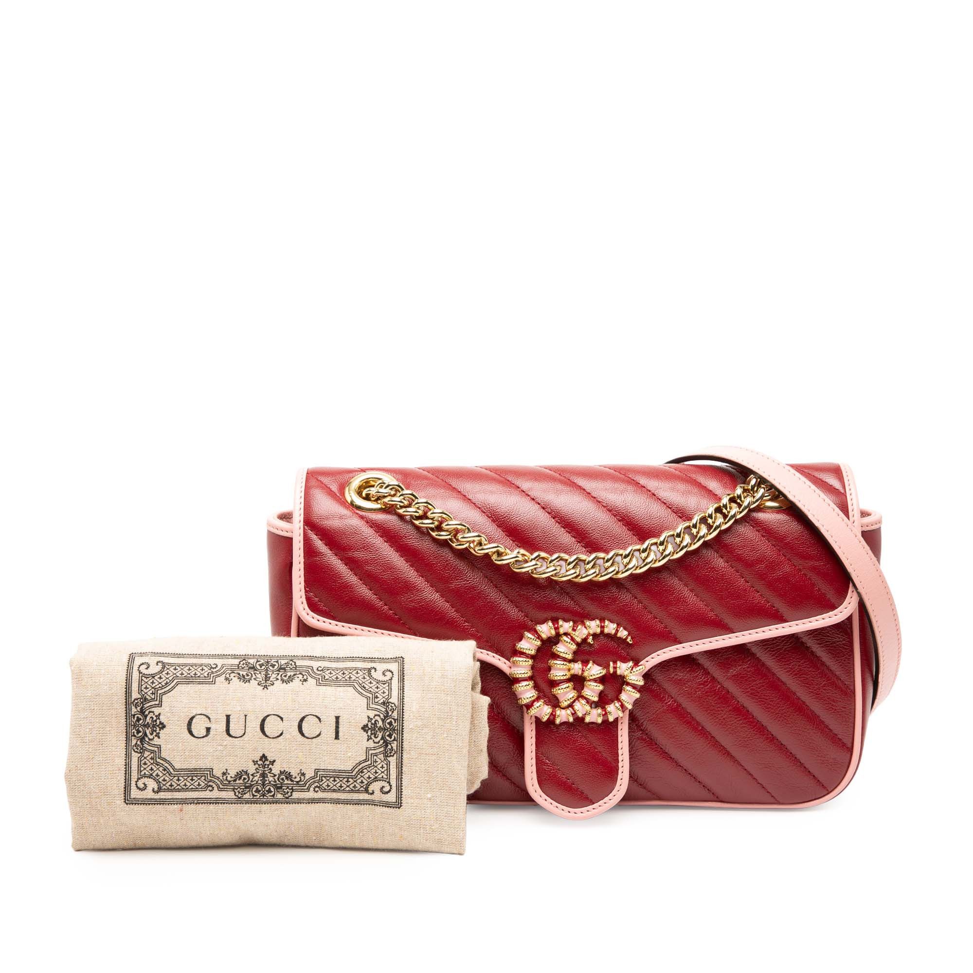 Gucci Medium GG Marmont Matelasse Diagonal Leather Torchon Shoulder Bag Size ONE SIZE - 9 Thumbnail