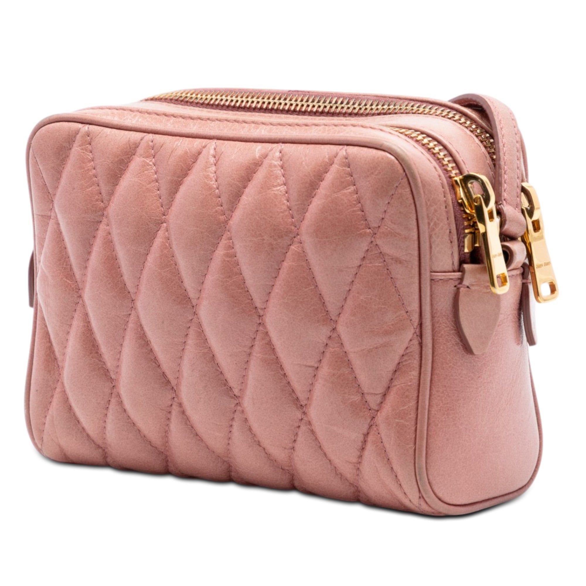 Miu Miu Matelasse Nappa Double Zip Camera Bag Size ONE SIZE - 2 Thumbnail