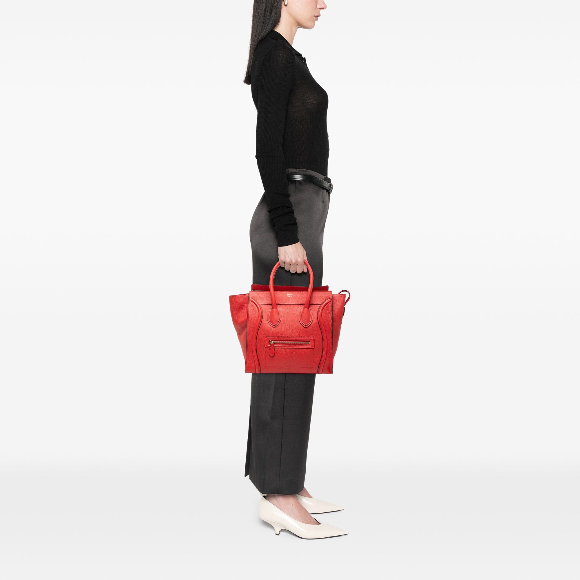 Celine Mini Grained Calfskin Luggage Tote Size ONE SIZE - 7 Thumbnail