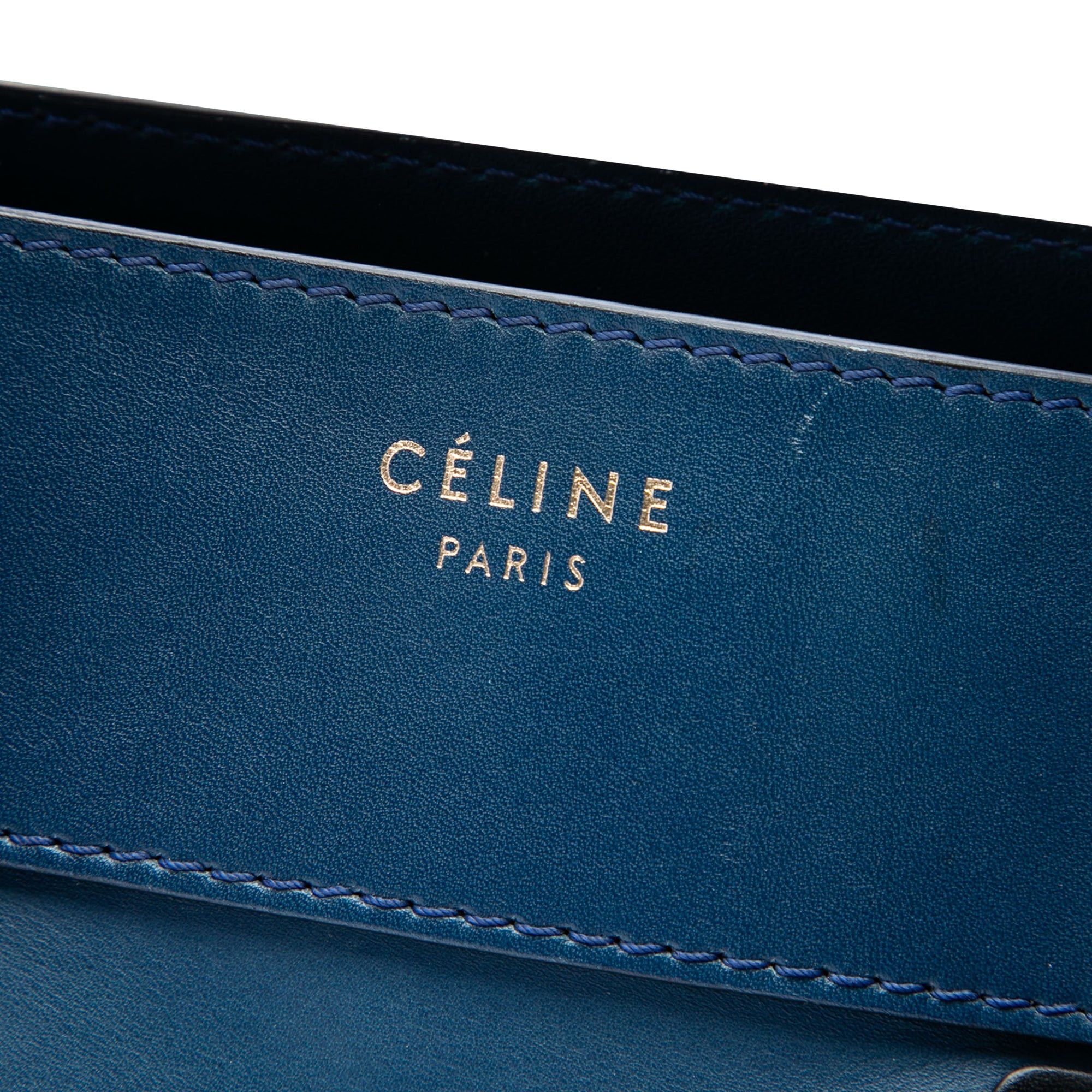 Celine Mini Bicolor Leather Luggage Tote Size ONE SIZE - 6 Thumbnail