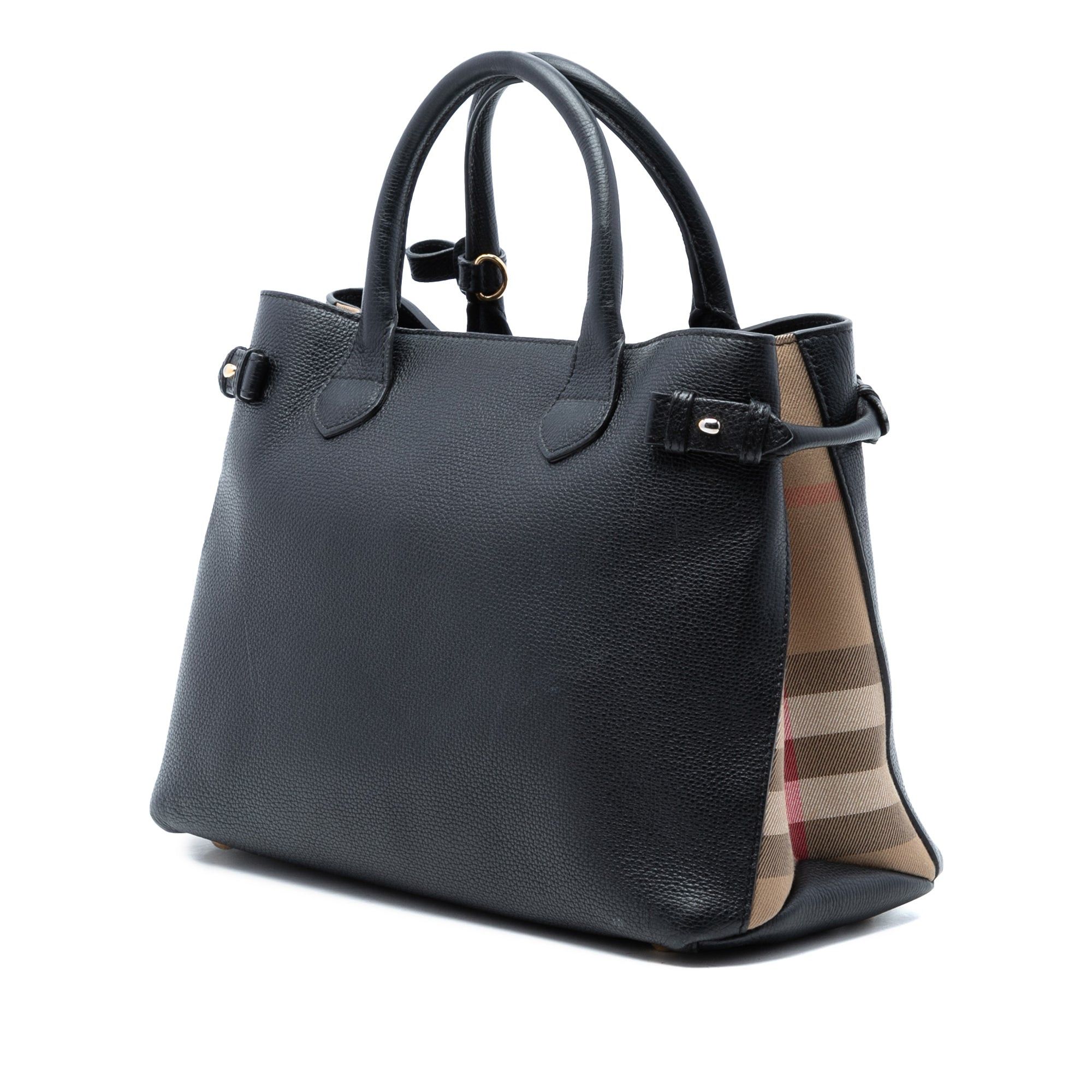 Burberry Medium Leather and House Check Banner Satchel Size ONE SIZE - 2 Thumbnail