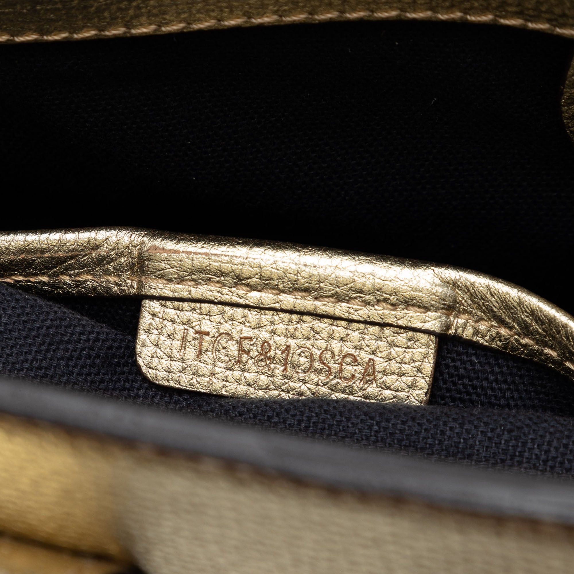 Burberry Medium Metallic Leather and House Check Banner Satchel Size ONE SIZE - 6 Thumbnail