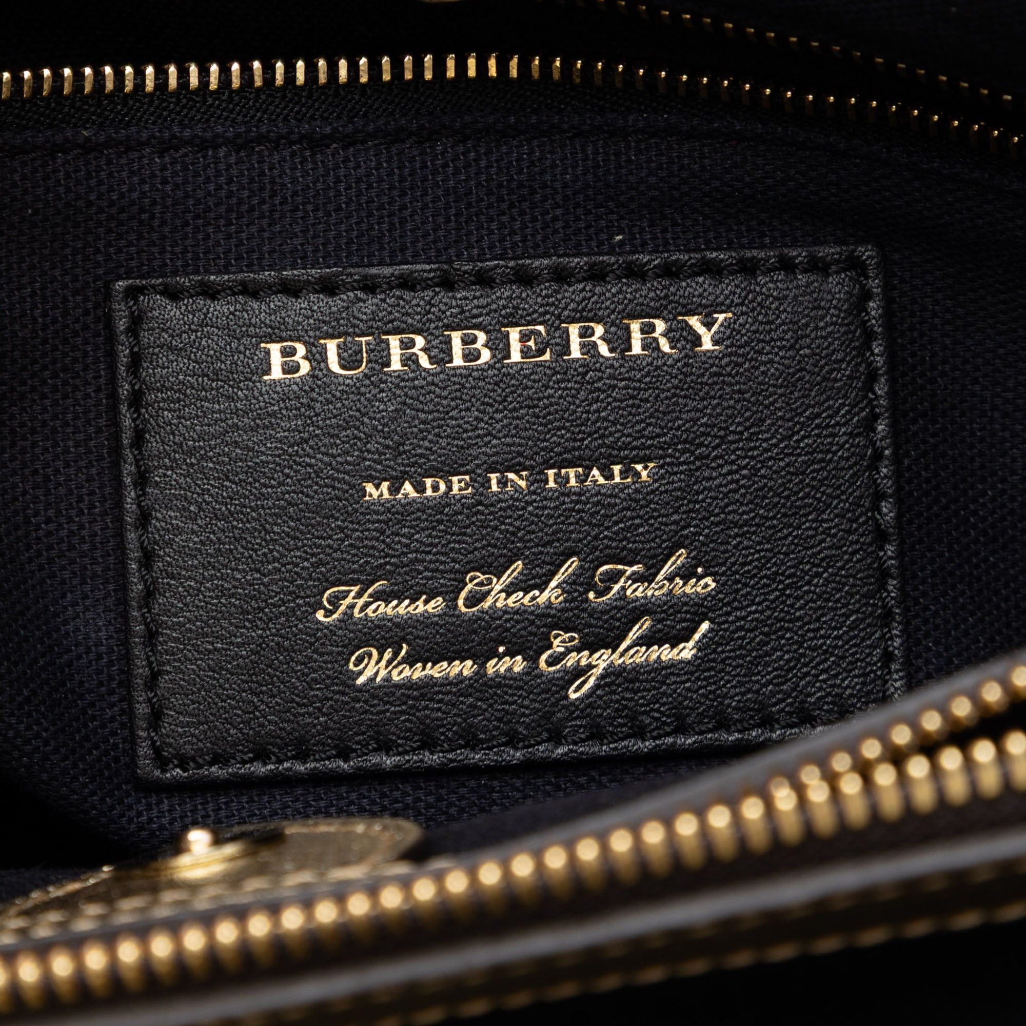 Burberry Medium Metallic Leather and House Check Banner Satchel Size ONE SIZE - 5 Thumbnail