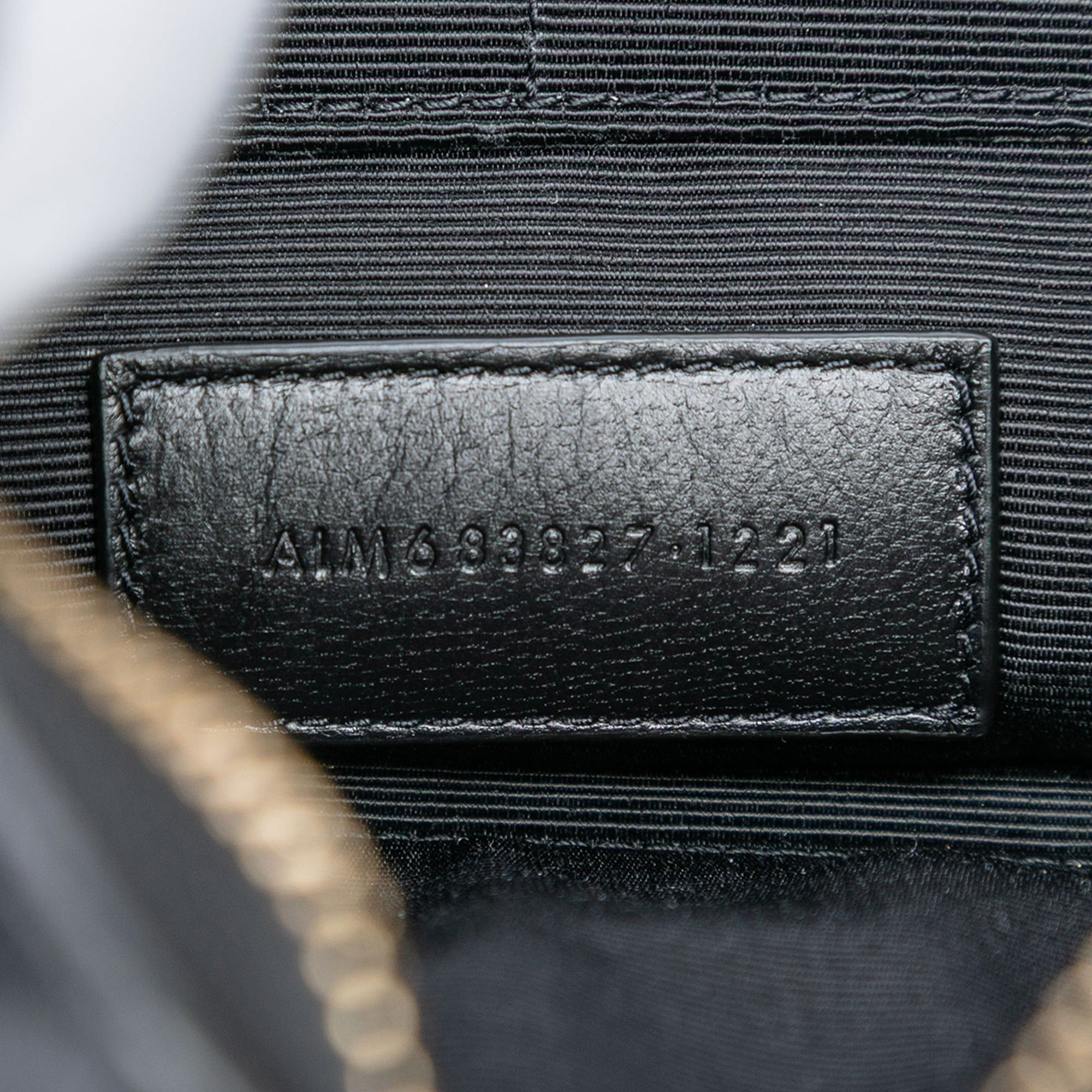 Saint Laurent Paris Croc Embossed Leather Tiny Monogram Zipped Tablet Holder Size ONE SIZE - 6 Thumbnail