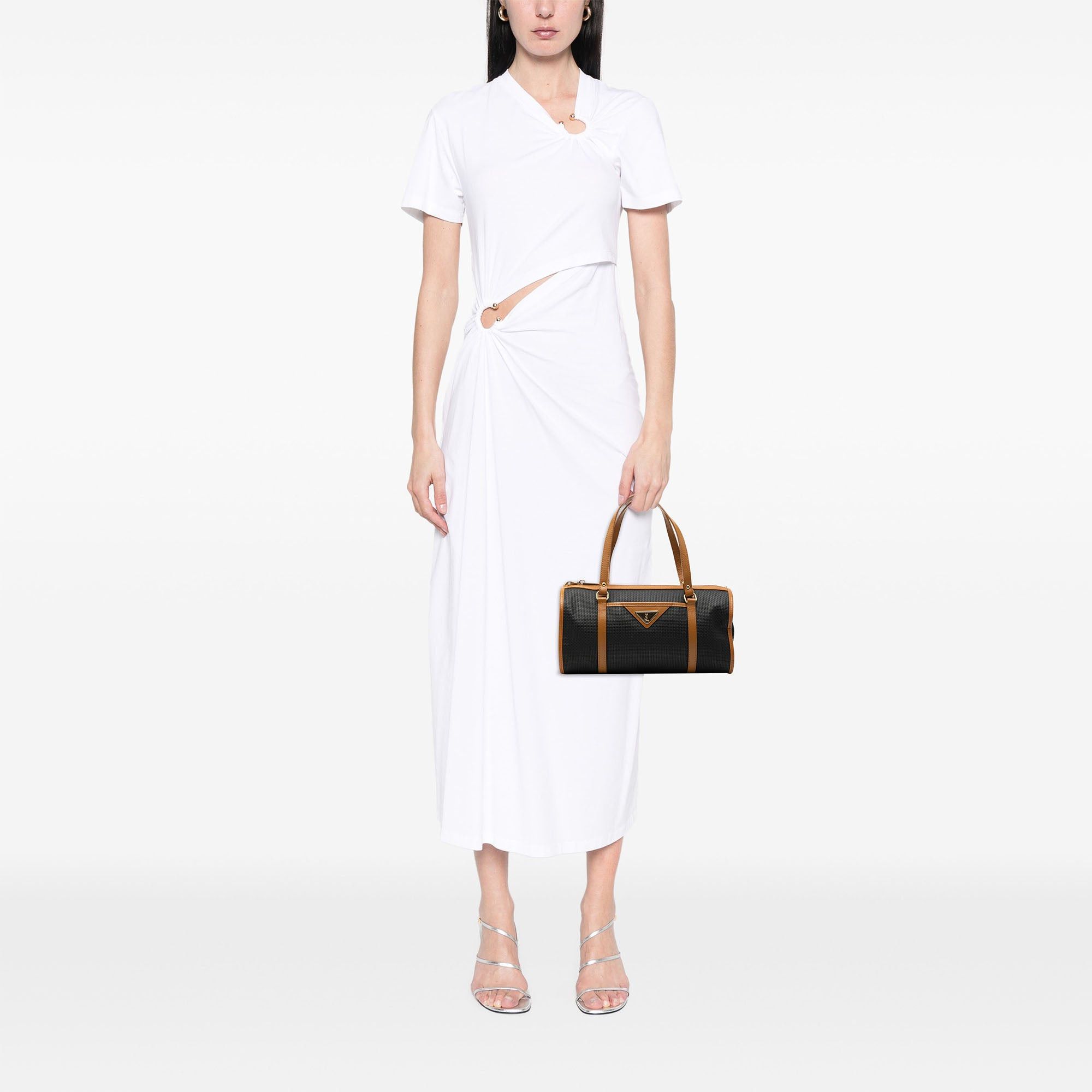 Saint Laurent Paris Weave Canvas Boston Bag Size ONE SIZE - 6 Thumbnail