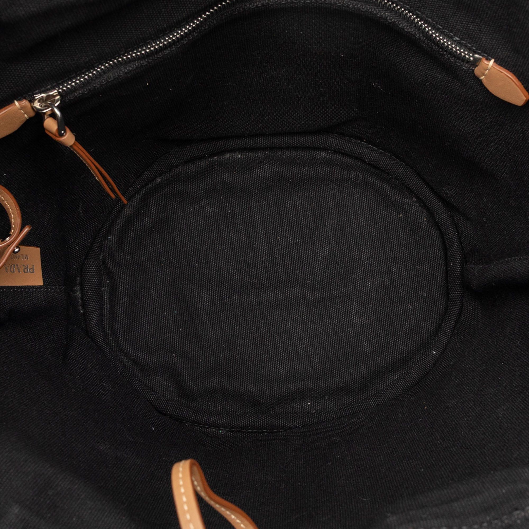 Prada Canvas Canapa Logo Satchel Size ONE SIZE - 4 Thumbnail