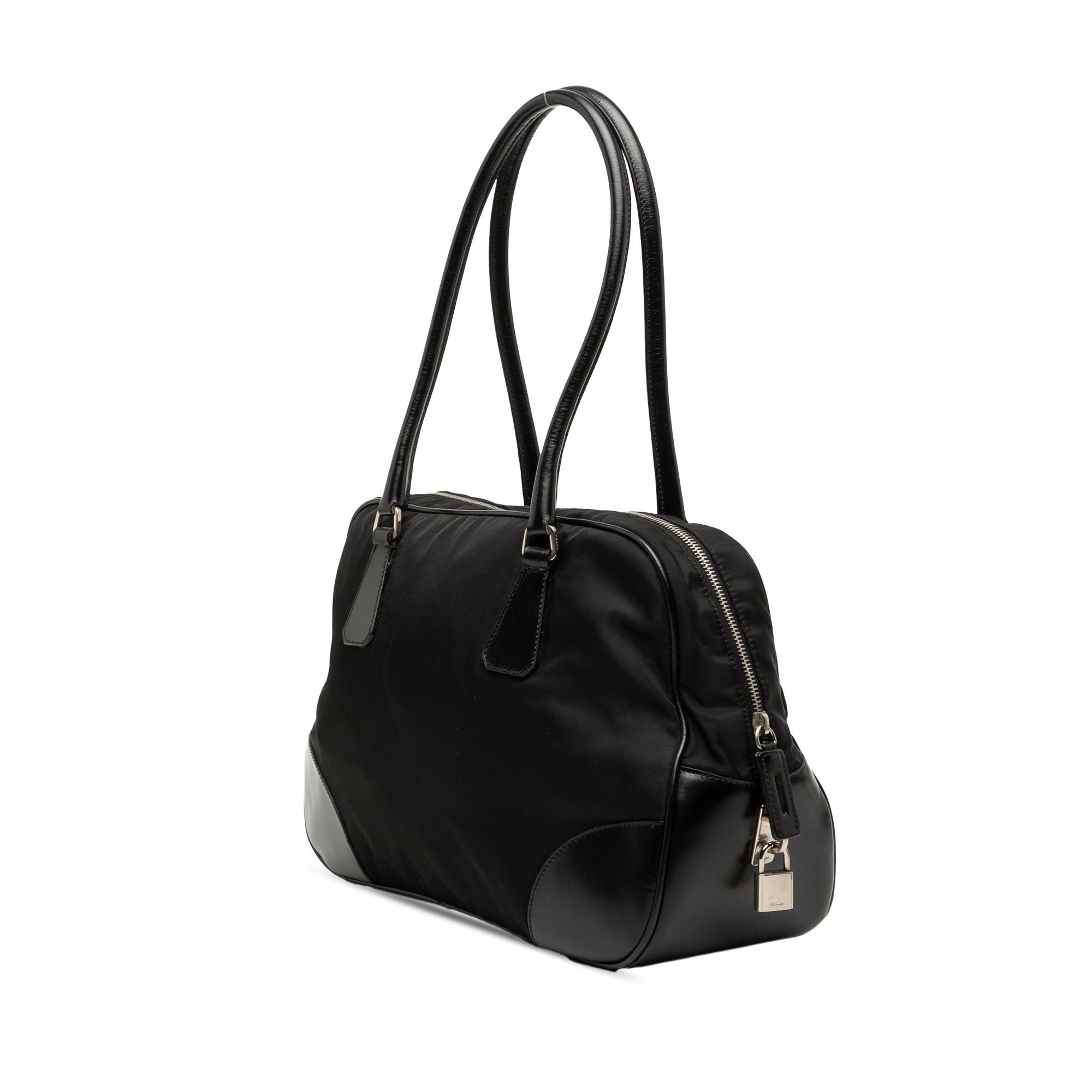 Prada Soft Calf Trimmed Tessuto Bauletto Bag Size ONE SIZE - 2 Thumbnail