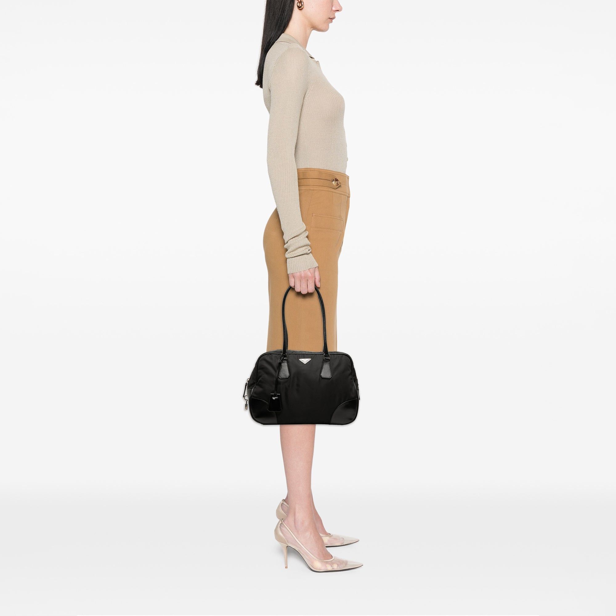 Prada Soft Calf Trimmed Tessuto Bauletto Bag Size ONE SIZE - 6 Thumbnail