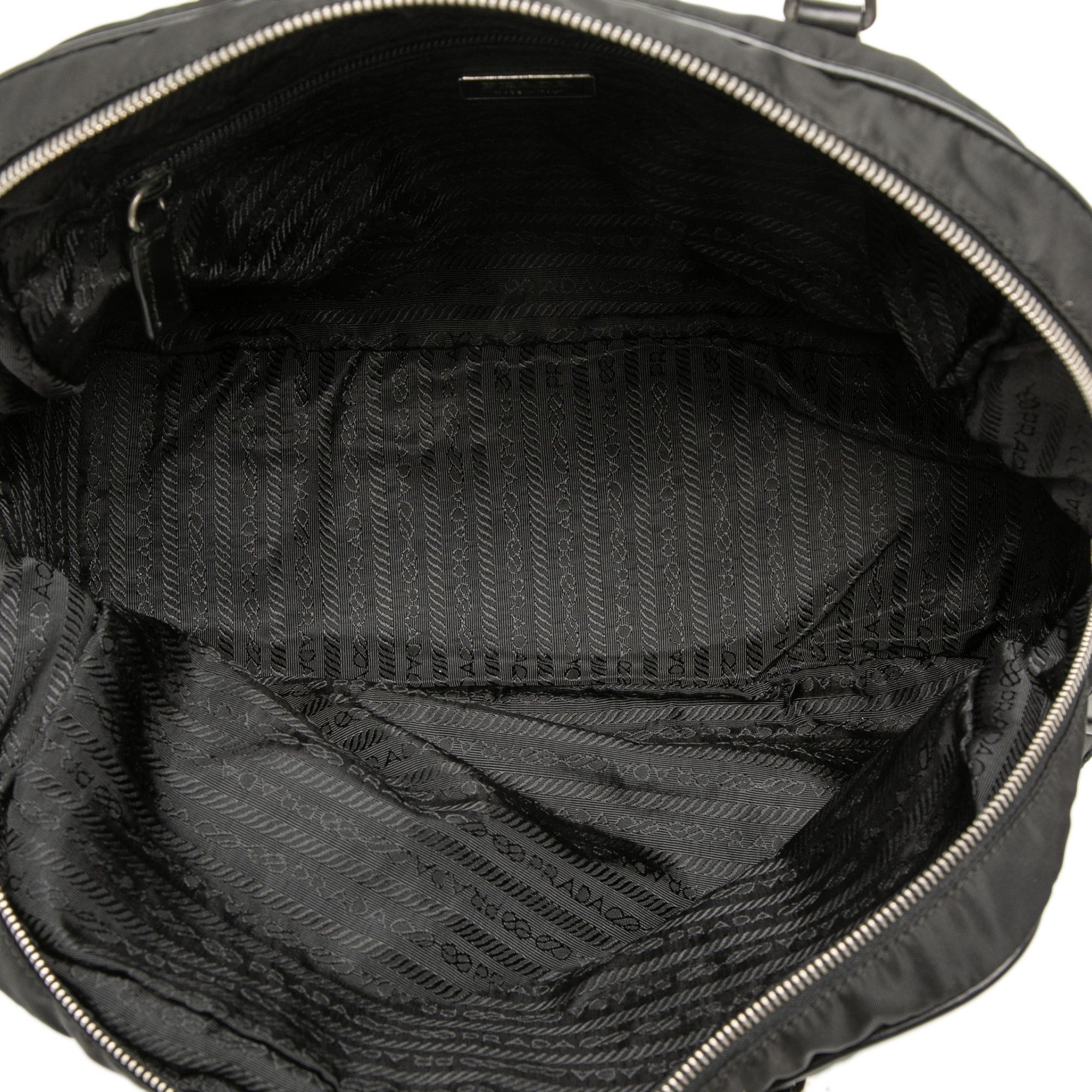 Prada Soft Calf Trimmed Tessuto Bauletto Bag Size ONE SIZE - 4 Thumbnail