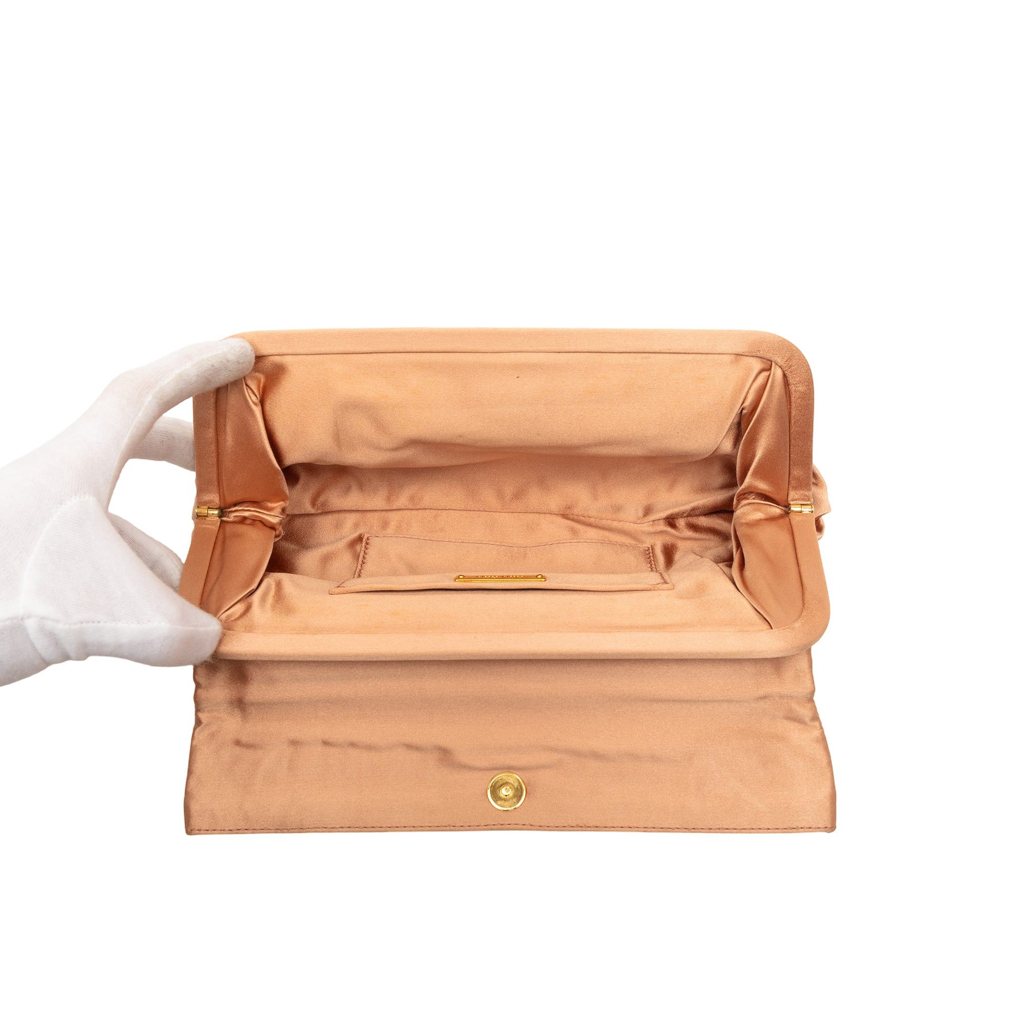 Miu Miu Pleated Satin Flap Clutch Size ONE SIZE - 4 Thumbnail