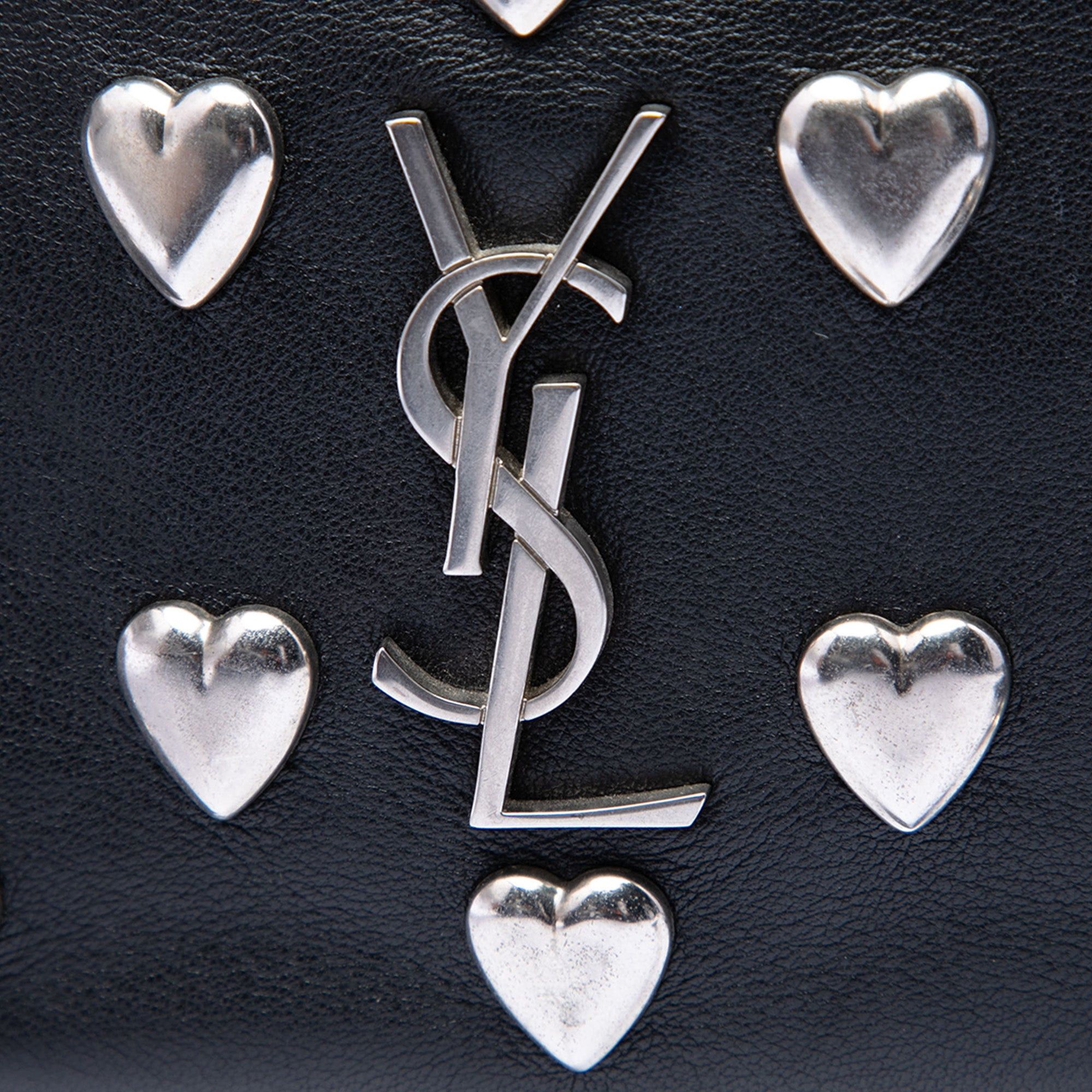 Saint Laurent Paris Studded Calfskin Monogram Heart Blogger Crossbody Size ONE SIZE - 5 Thumbnail