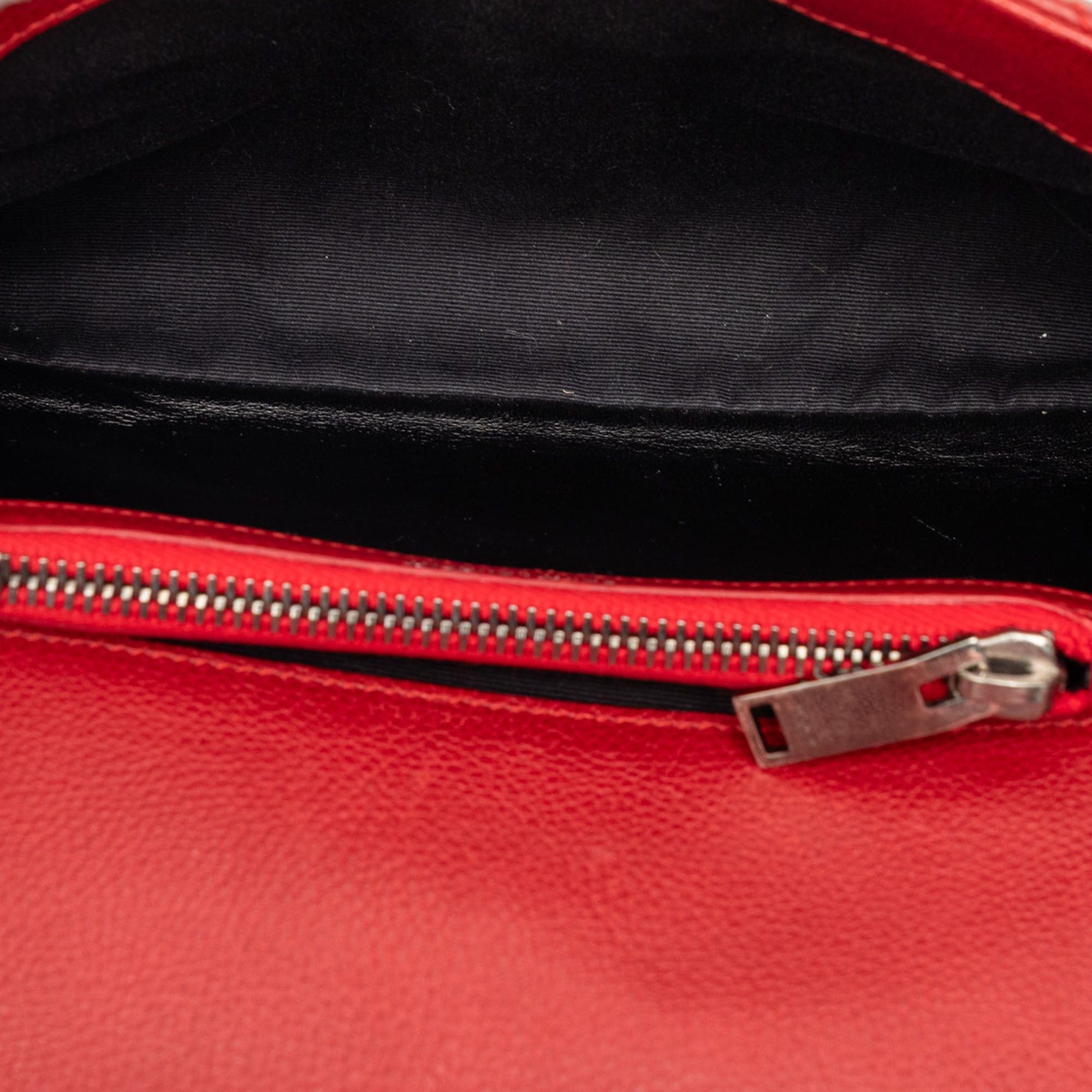 Saint Laurent Paris Medium Chevron Sheepskin Monogram College Satchel Size ONE SIZE - 4 Thumbnail
