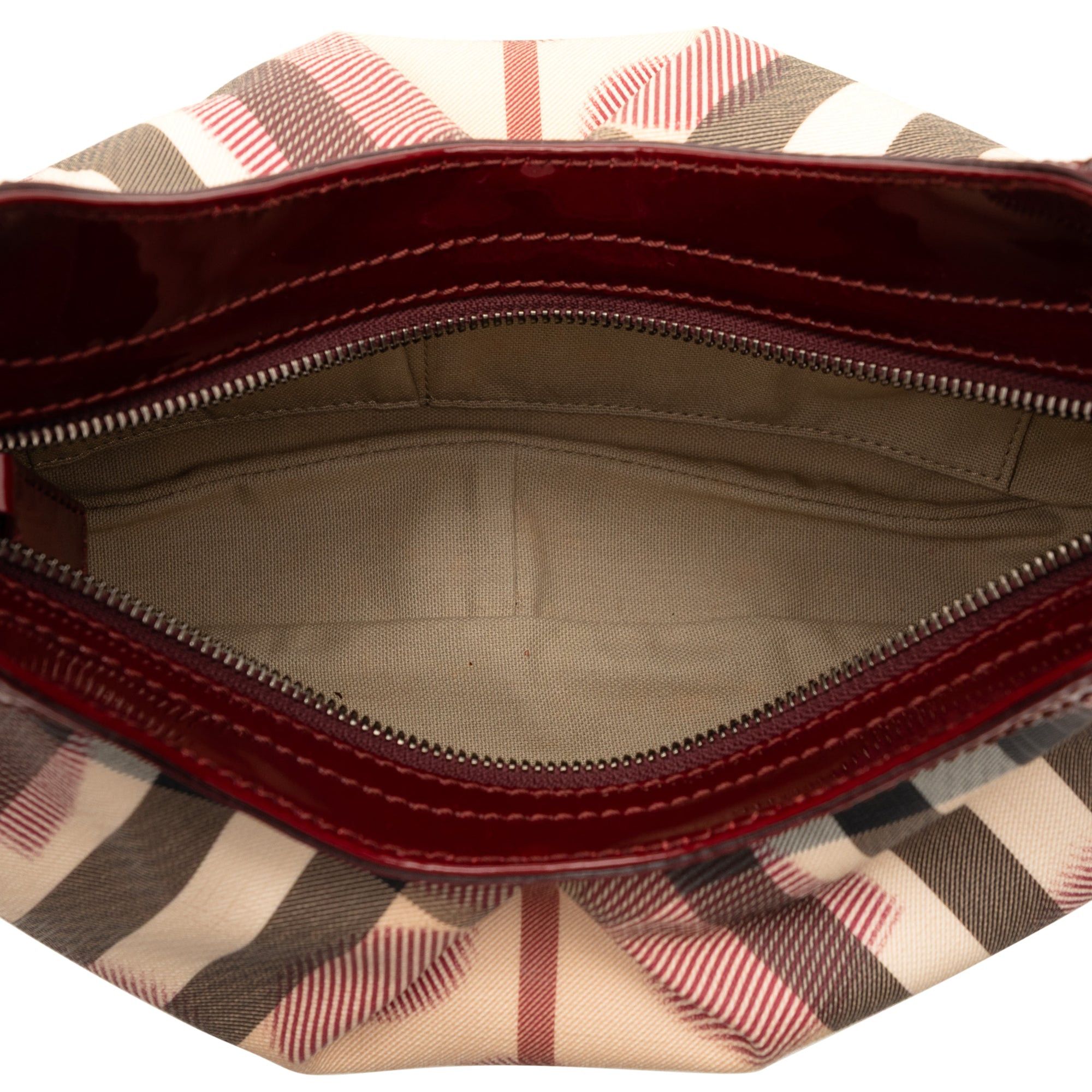 Burberry Small Nova Check Coated Canvas Hearts Hernville Hobo Size ONE SIZE - 4 Thumbnail