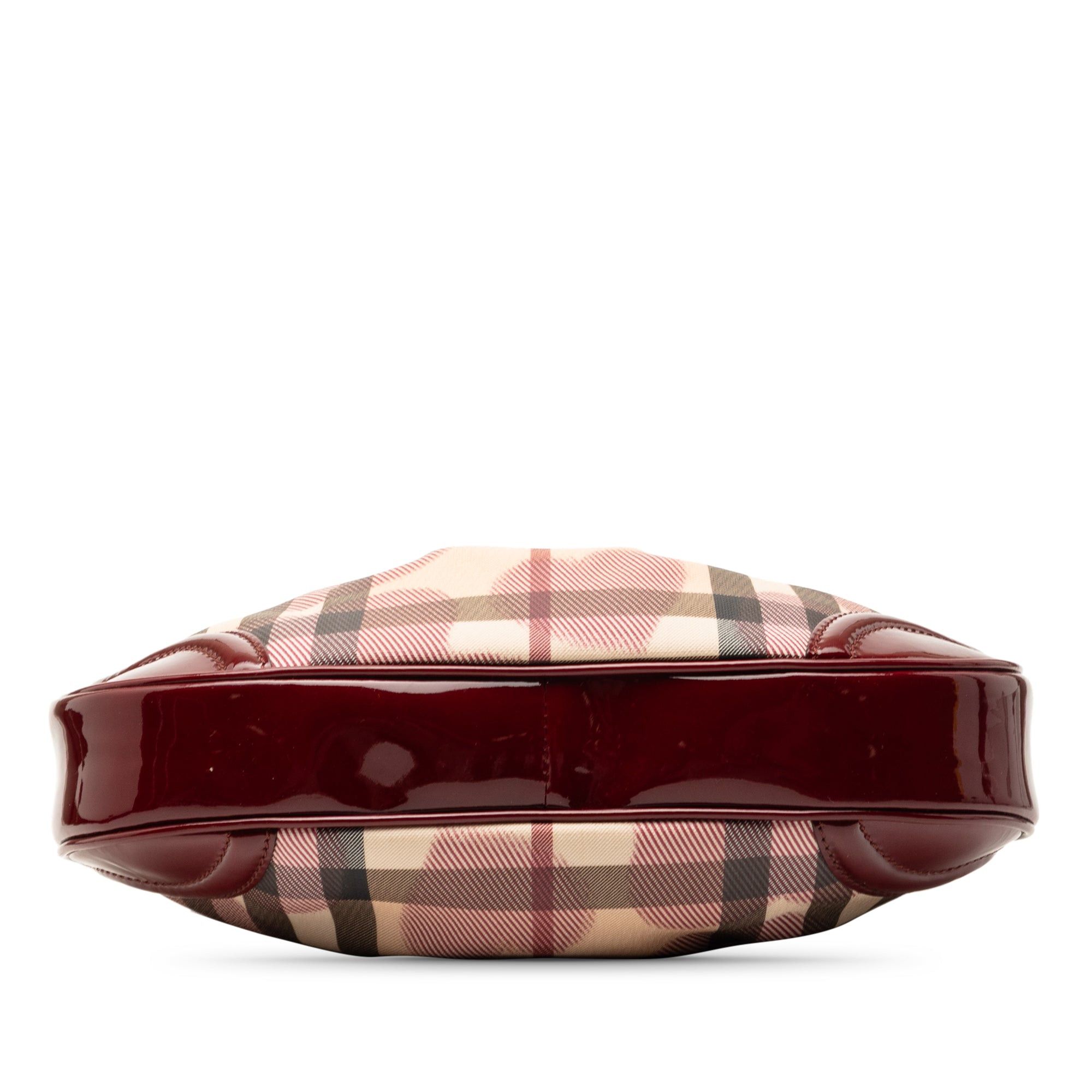 Burberry Small Nova Check Coated Canvas Hearts Hernville Hobo Size ONE SIZE - 3 Thumbnail