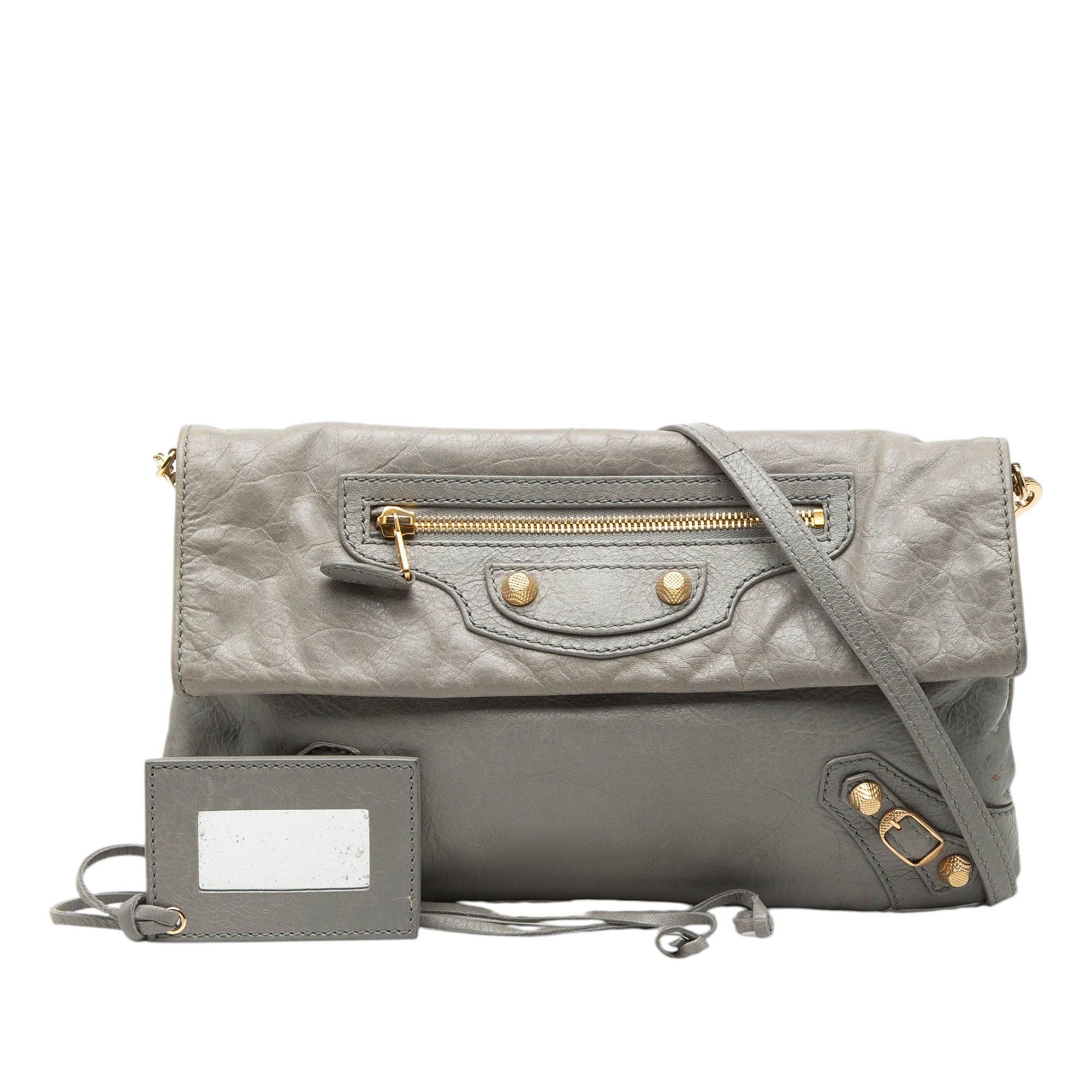 Balenciaga Lambskin Motocross Giant 12 Envelope Clutch With Strap Size ONE SIZE - 8 Thumbnail