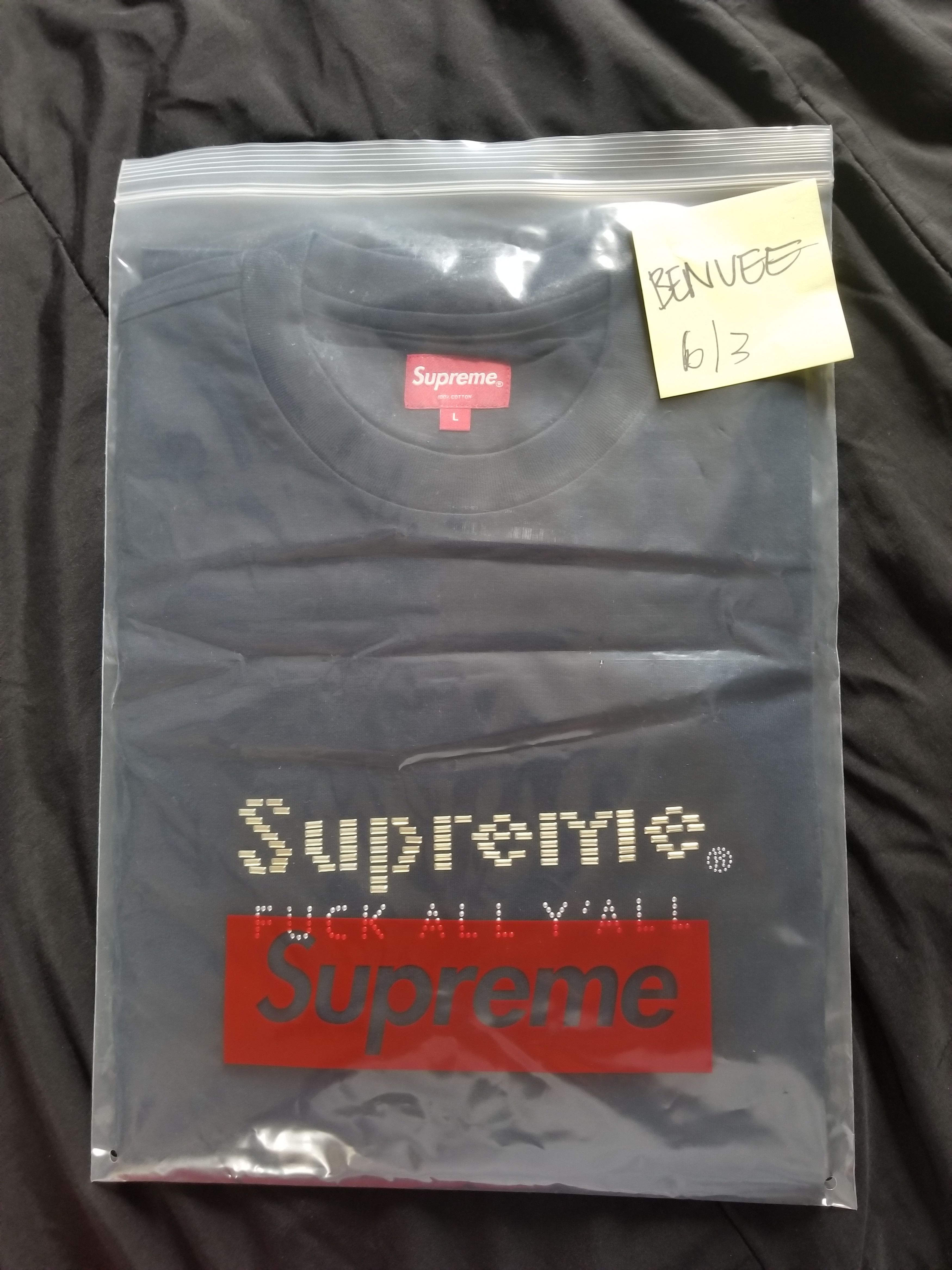 Supreme Supreme Gold Bars Tee black sz L | Grailed