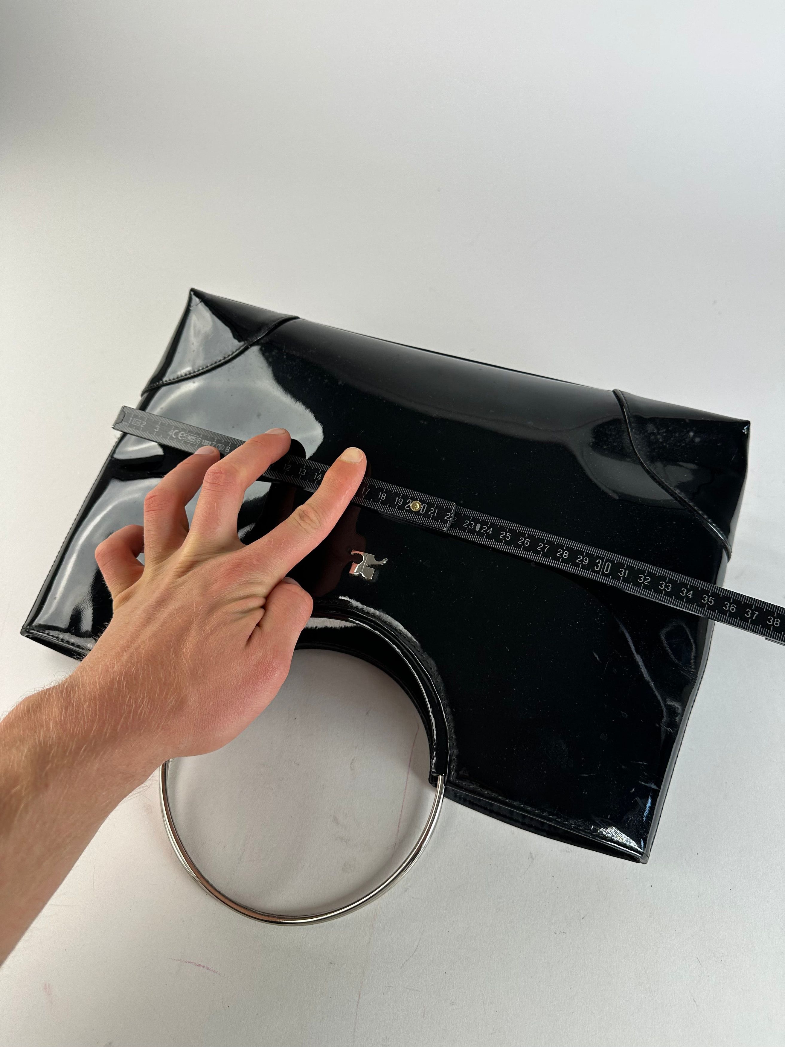 Courreges Vintage Courrèges Paris Patent Leather Tote Bag Black Size ONE SIZE - 10 Thumbnail