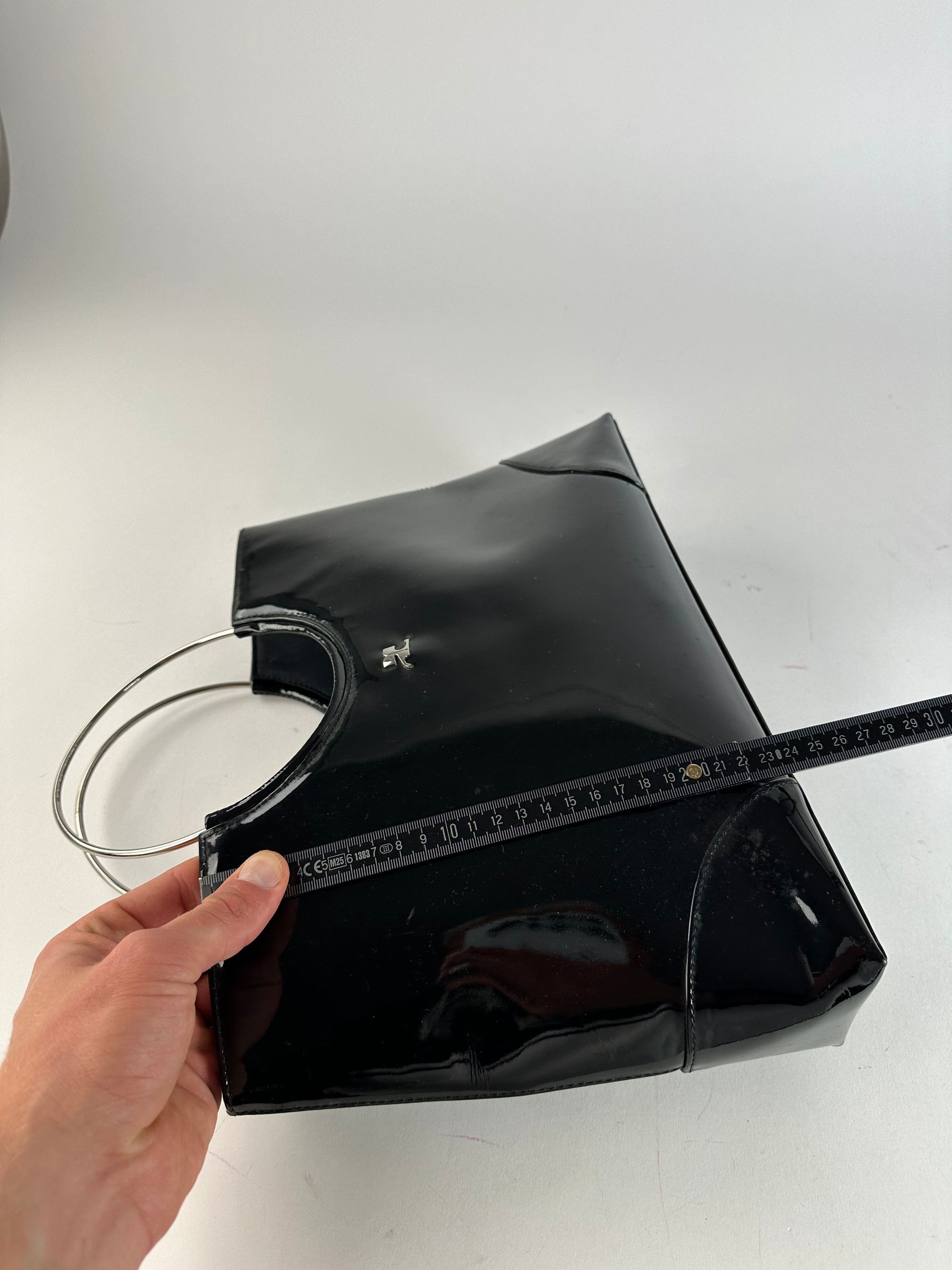 Courreges Vintage Courrèges Paris Patent Leather Tote Bag Black Size ONE SIZE - 11 Thumbnail