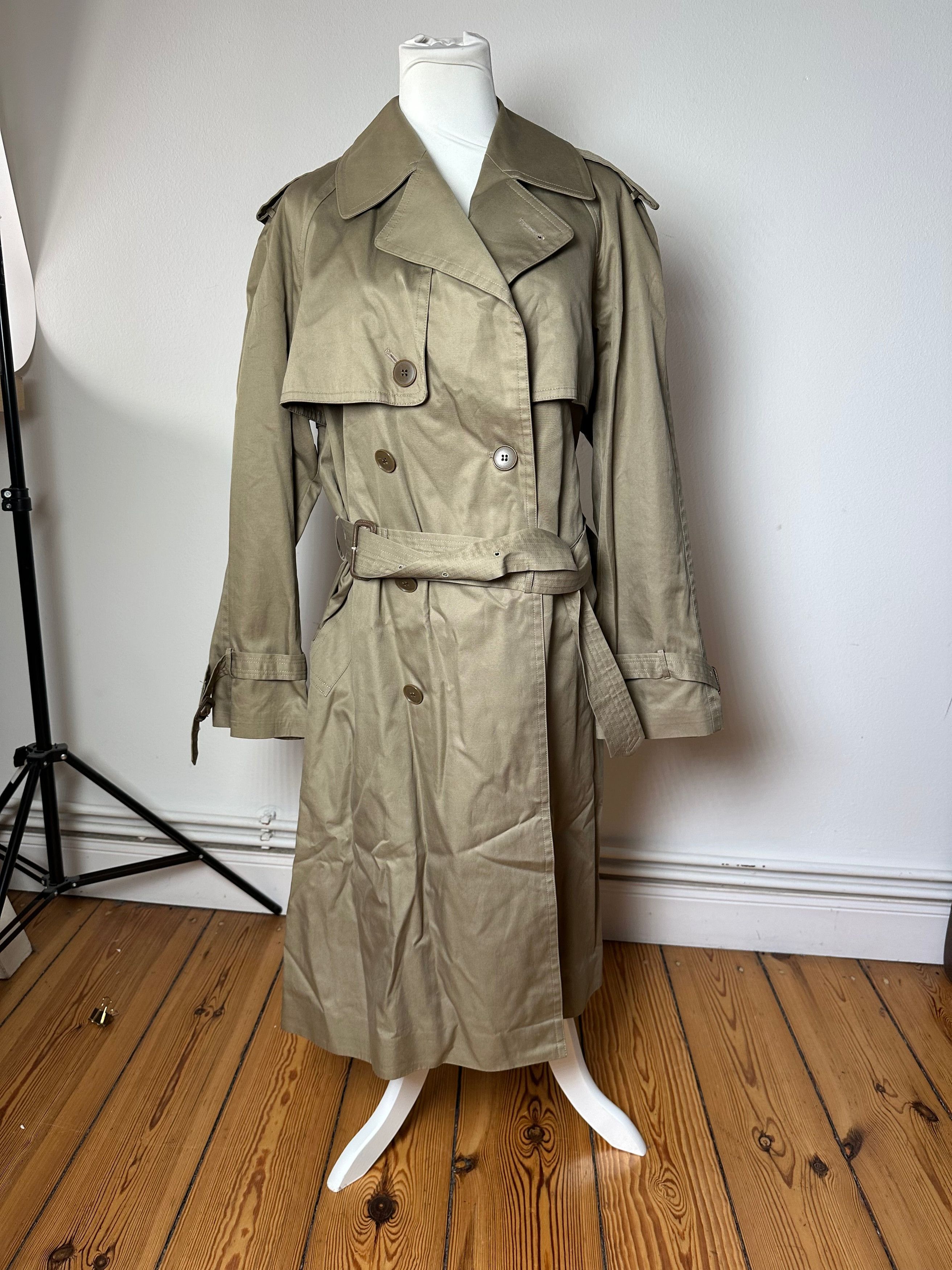 Yves Saint Laurent Vintage Trench Coat Sage Green M/L Size M / US 6-8 / IT 42-44 - 9 Thumbnail