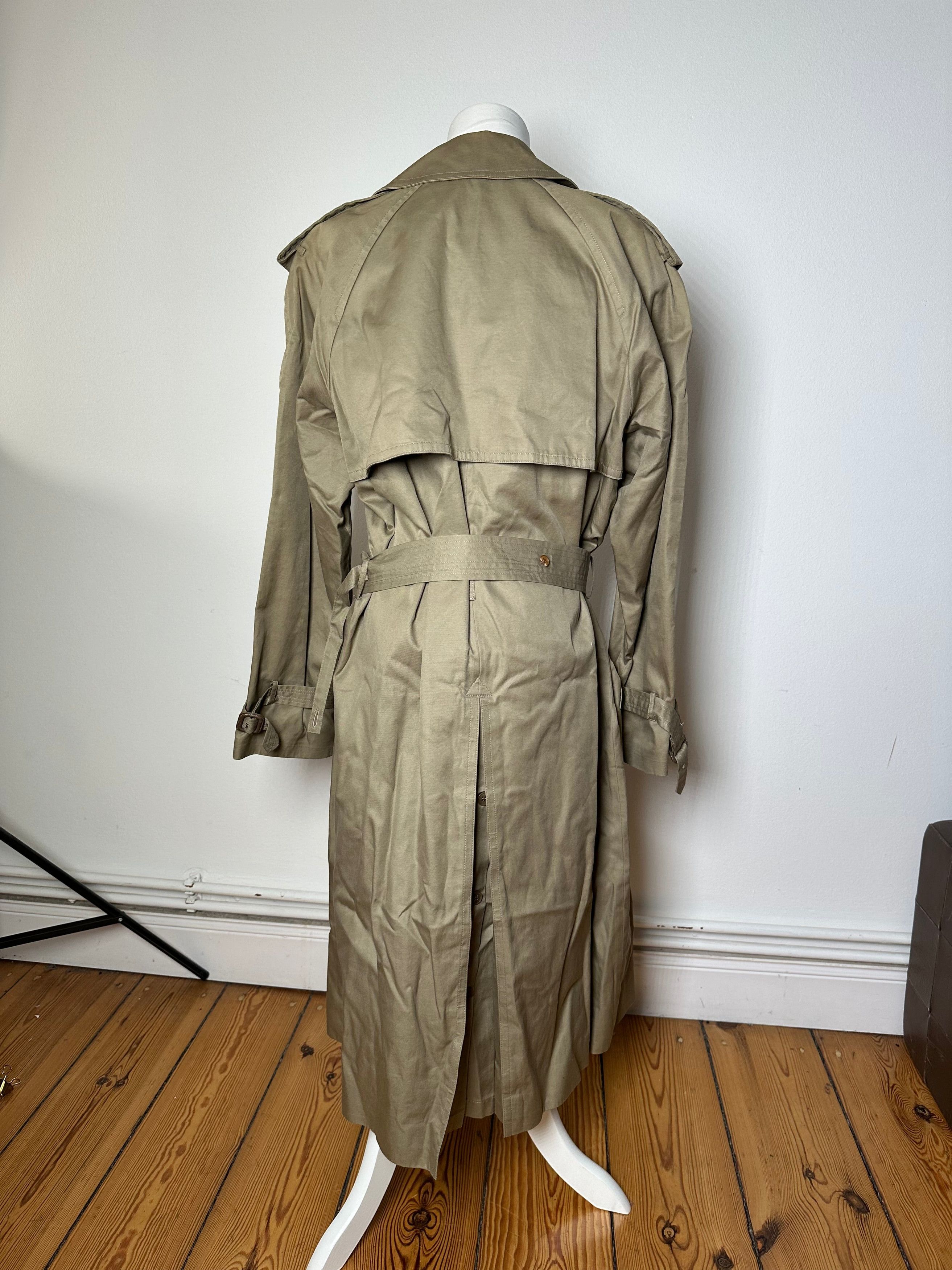Yves Saint Laurent Vintage Trench Coat Sage Green M/L Size M / US 6-8 / IT 42-44 - 3 Thumbnail