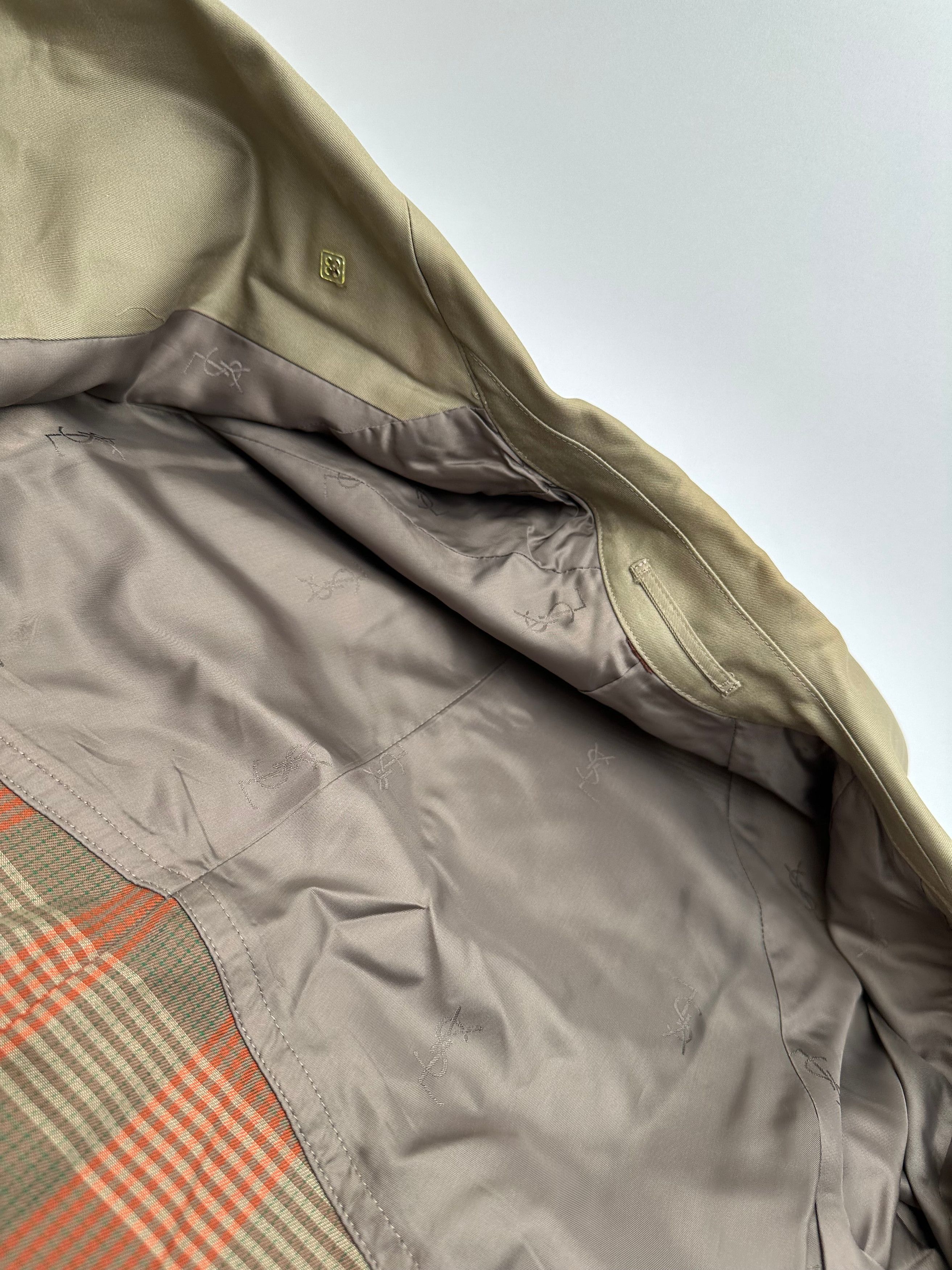Yves Saint Laurent Vintage Trench Coat Sage Green M/L Size M / US 6-8 / IT 42-44 - 11 Thumbnail