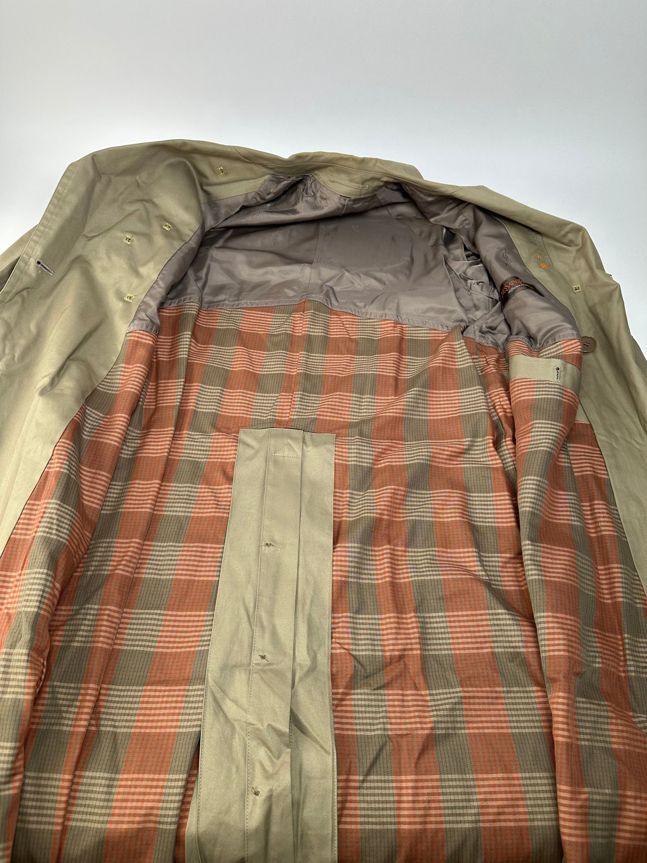 Yves Saint Laurent Vintage Trench Coat Sage Green M/L Size M / US 6-8 / IT 42-44 - 8 Thumbnail