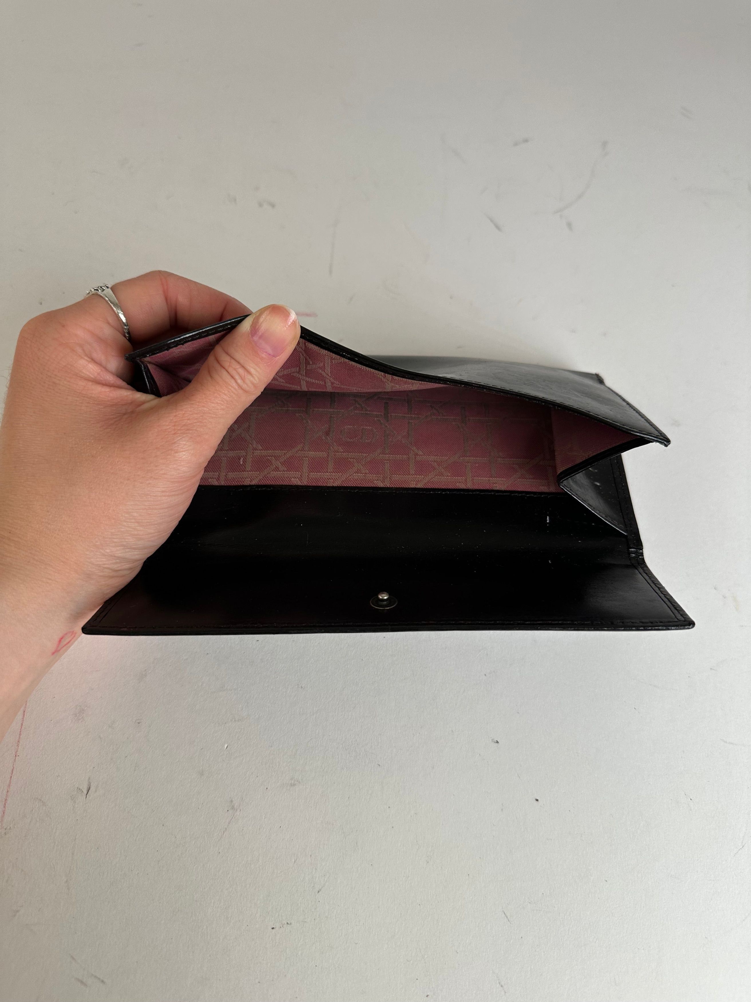 Dior Vintage Leather Flap Long Wallet Black Size ONE SIZE - 3 Thumbnail
