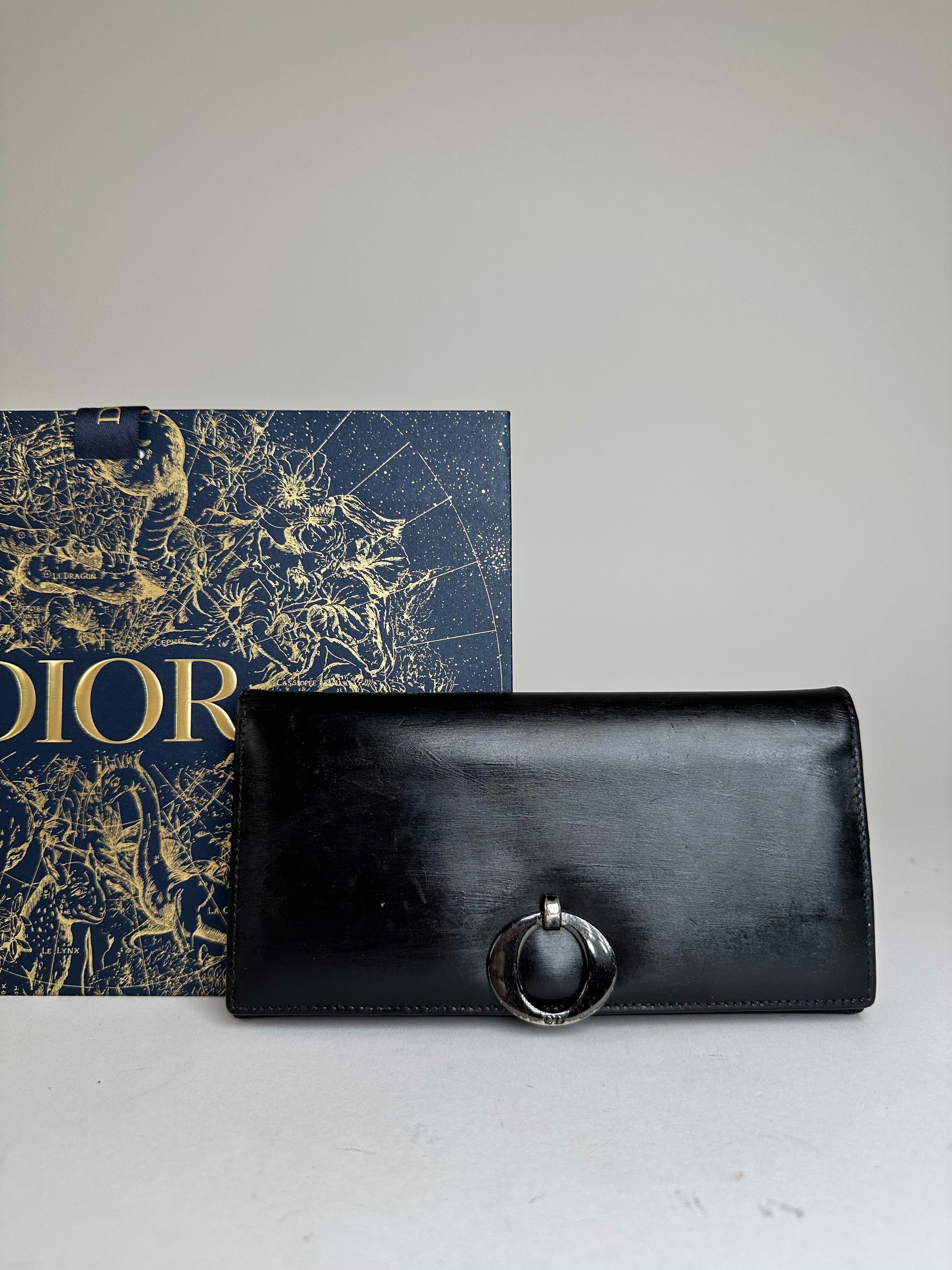 Dior Vintage Leather Flap Long Wallet Black Size ONE SIZE - 11 Thumbnail