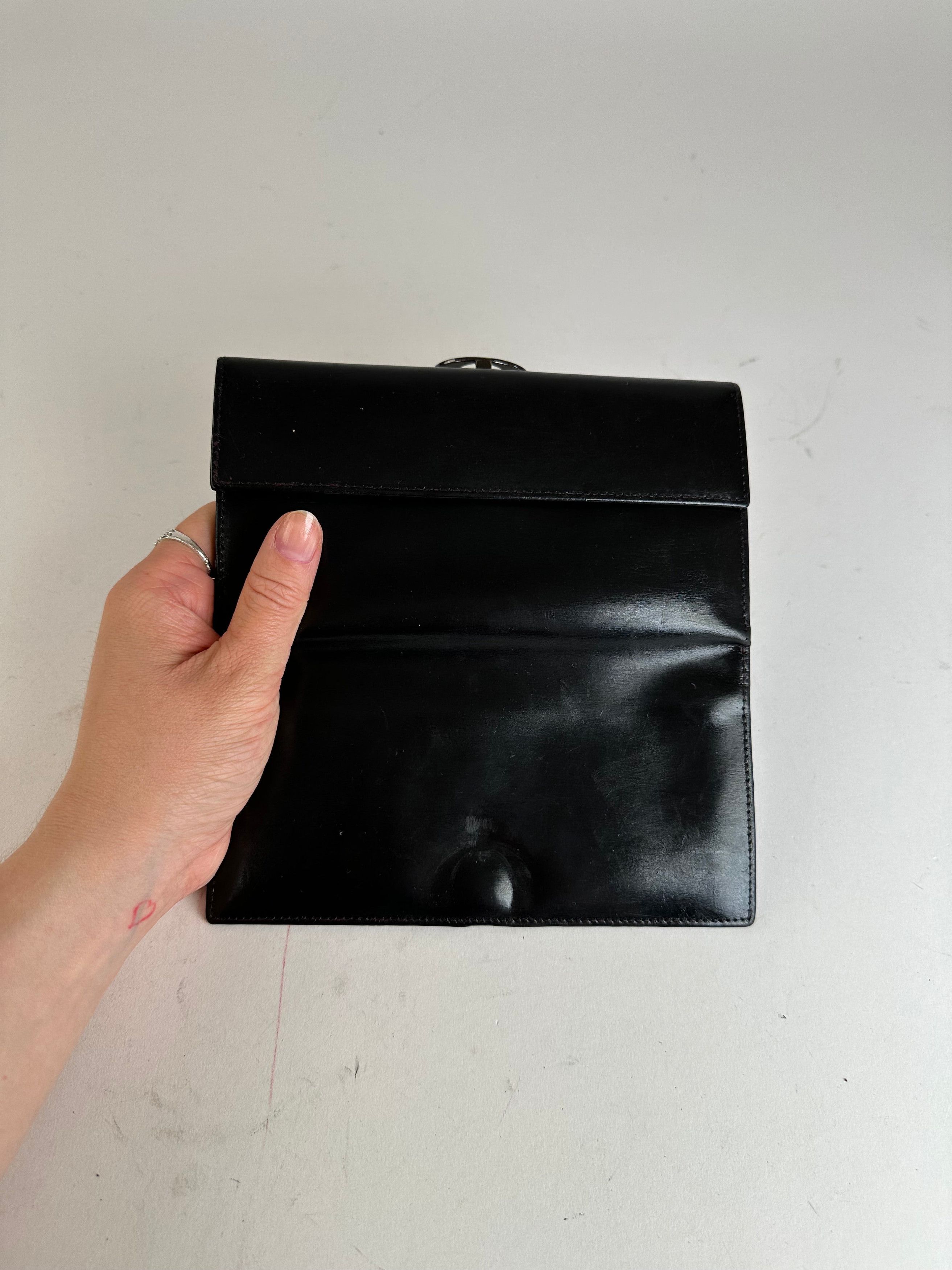 Dior Vintage Leather Flap Long Wallet Black Size ONE SIZE - 8 Thumbnail