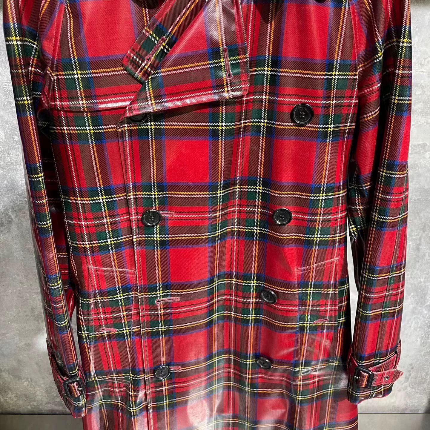 Burberry Burberry Leather Plaid Red Light Jacket xs Men Size US XS / EU 42 / 0 - 3 Thumbnail