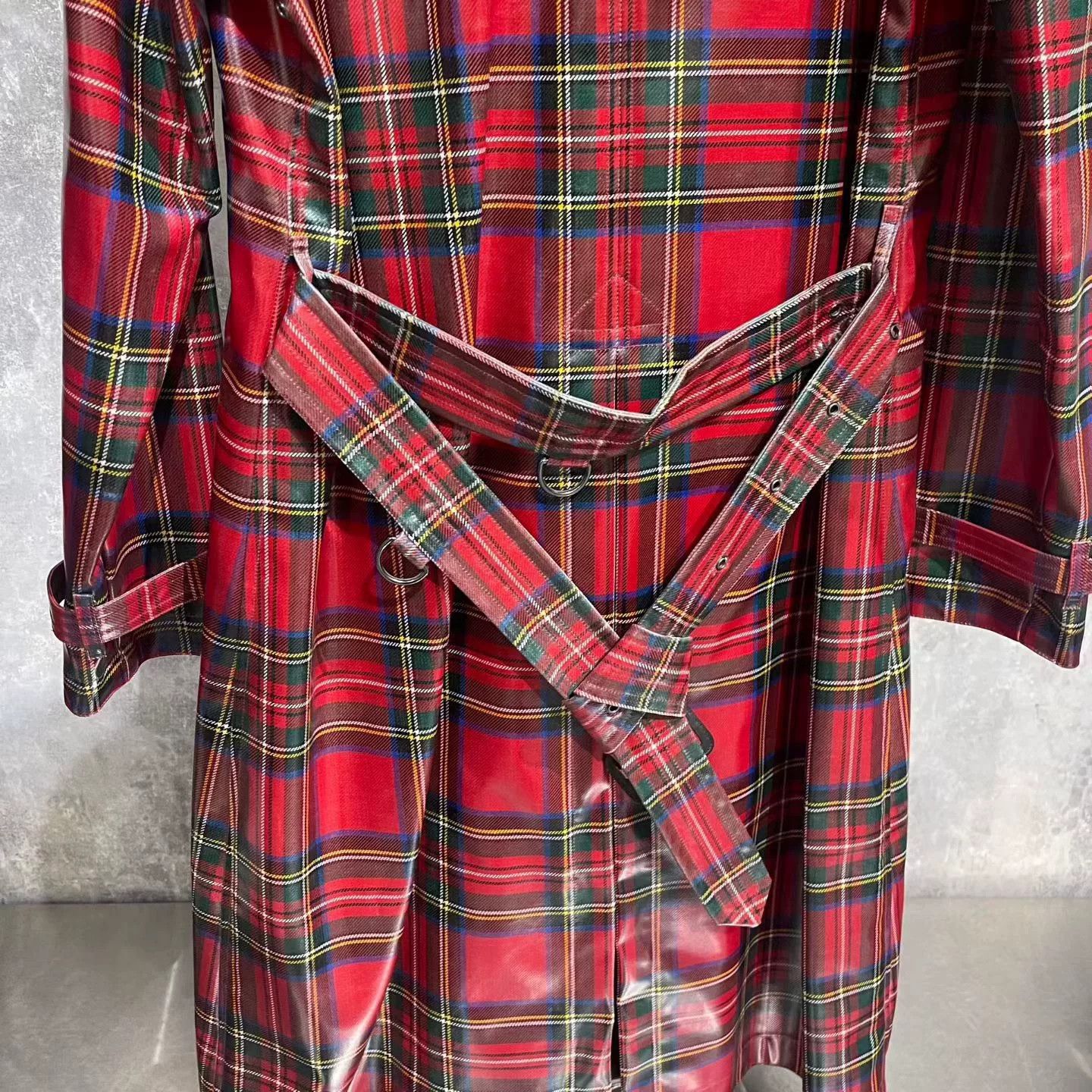 Burberry Burberry Leather Plaid Red Light Jacket xs Men Size US XS / EU 42 / 0 - 6 Thumbnail