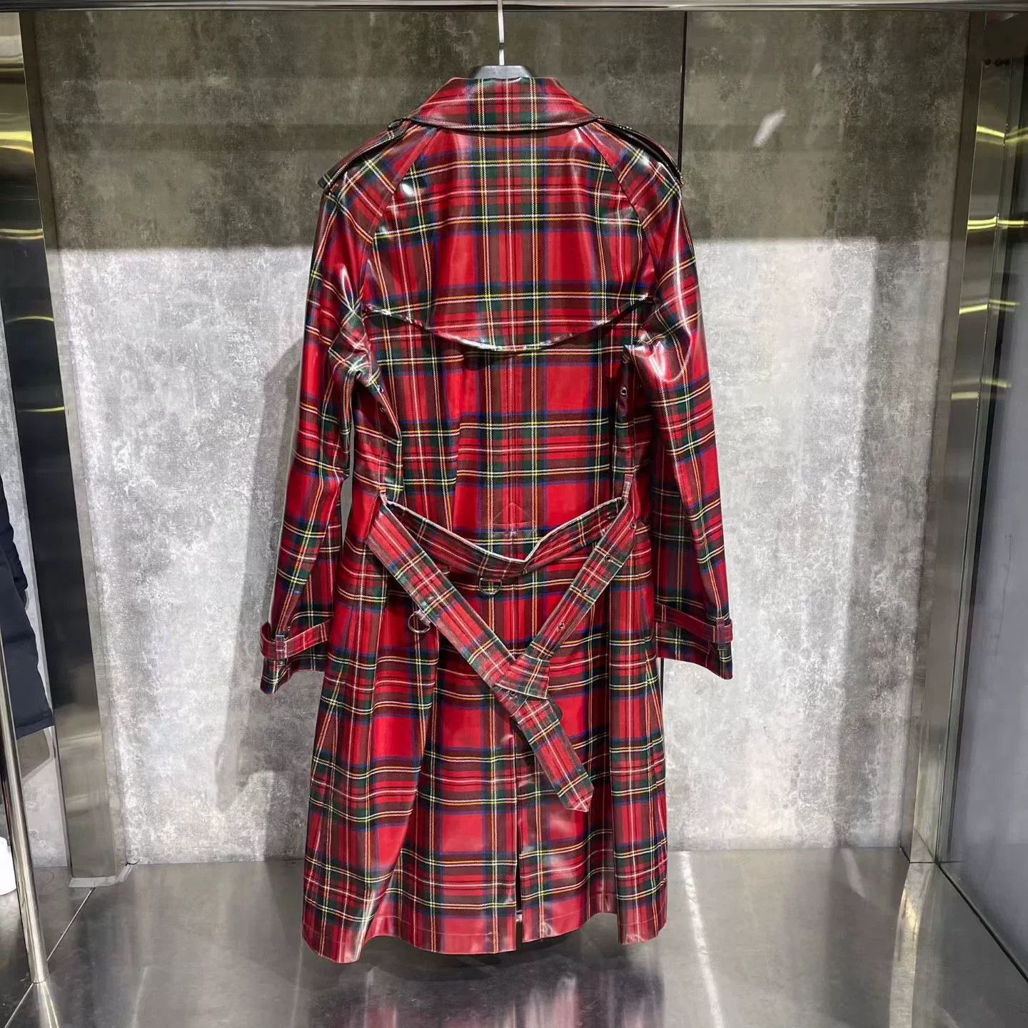 Burberry Burberry Leather Plaid Red Light Jacket xs Men Size US XS / EU 42 / 0 - 2 Thumbnail