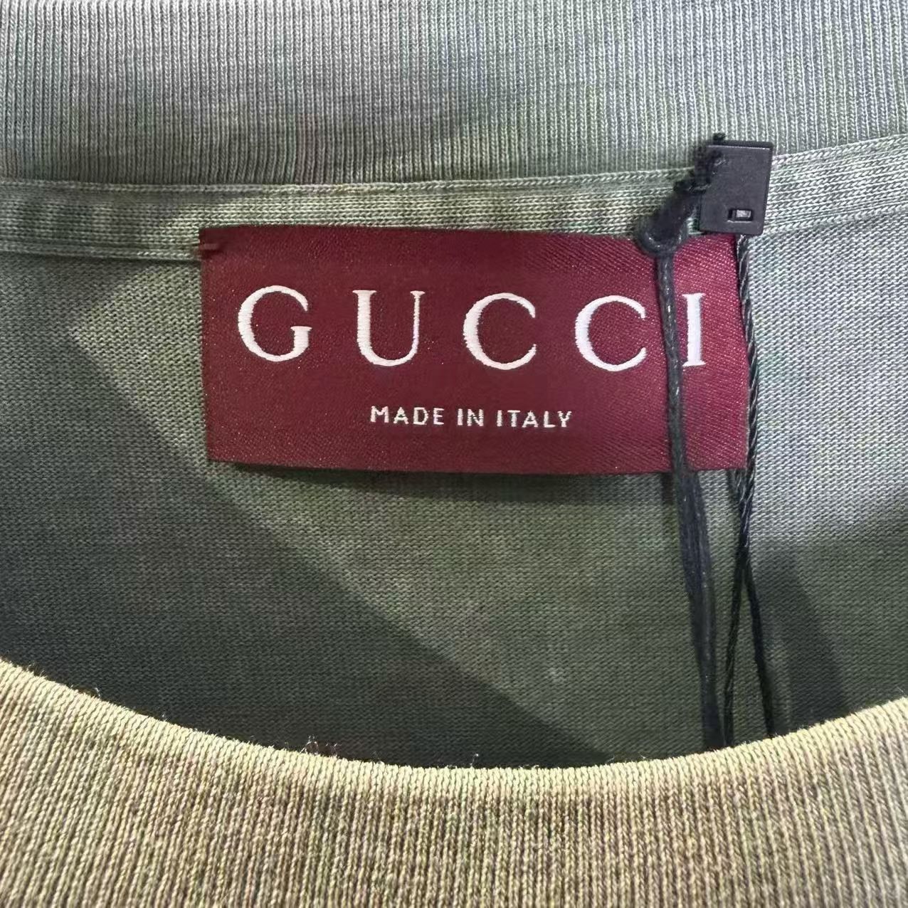 Gucci Gucci Distressed Green T-Shirt m Men Size US M / EU 48-50 / 2 - 3 Thumbnail