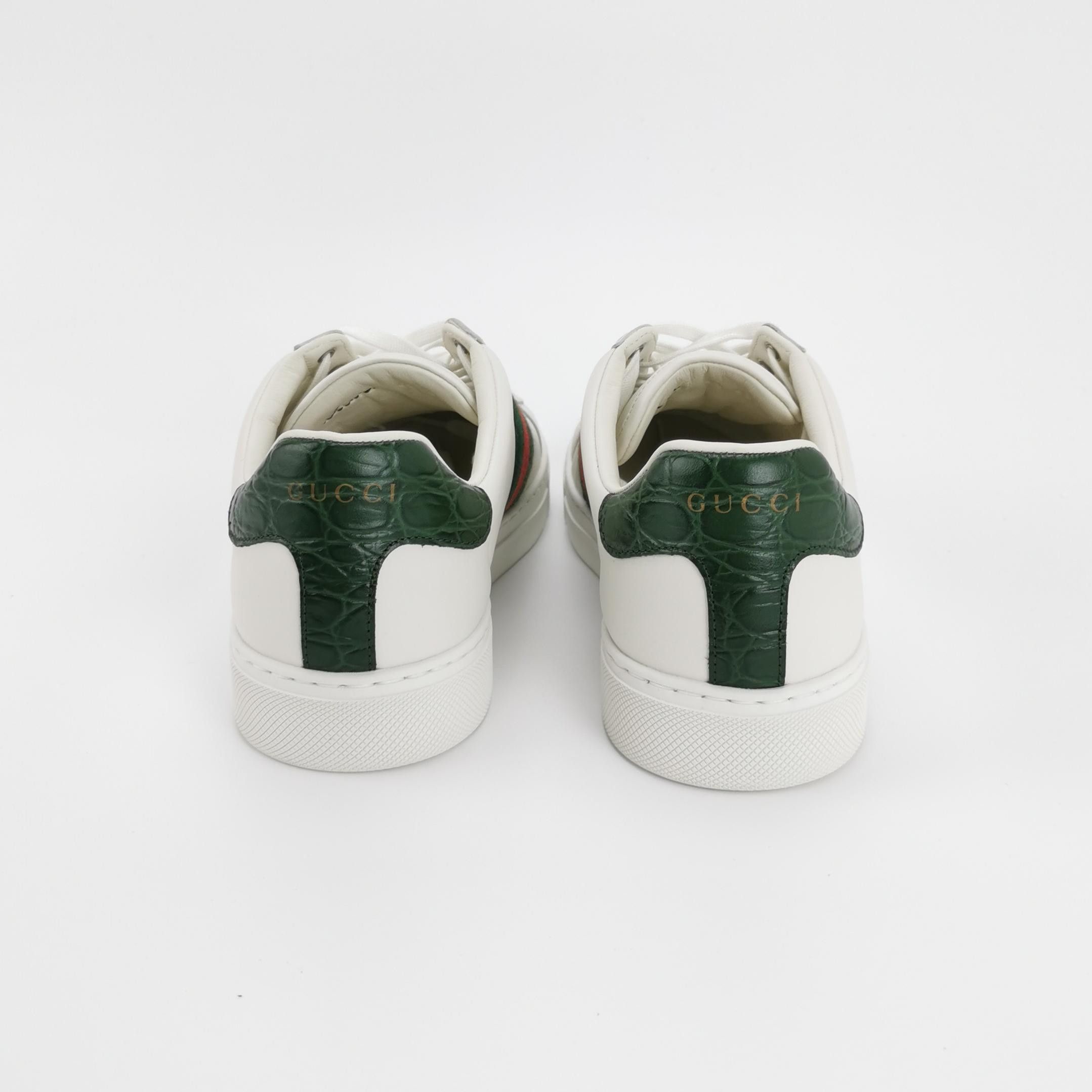 Gucci Gucci Ace Web Low-Top Sneakers EU 40.5 Size US 7 / EU 40 - 5 Thumbnail