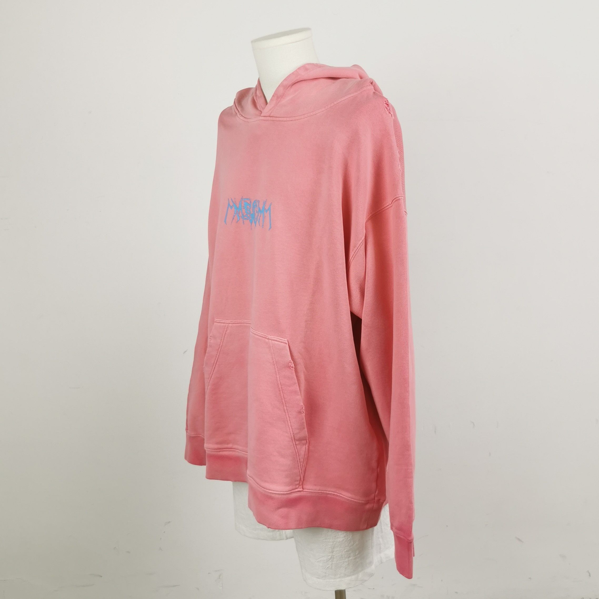 MSGM MSGM Logo Print Cotton Hoodie Size L Size US L / EU 52-54 / 3 - 3 Thumbnail