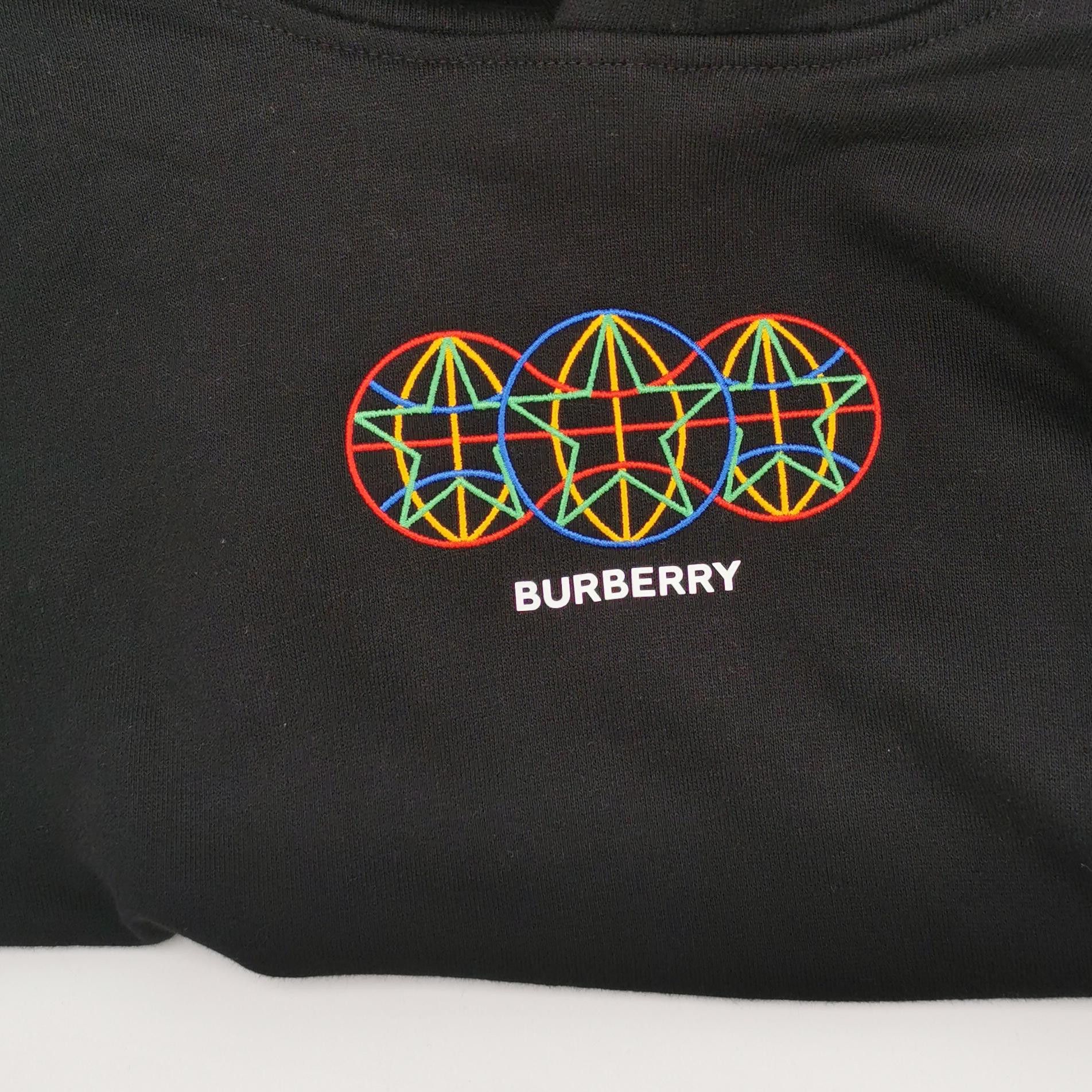 Burberry Burberry Logo Embroidery Black Hoodie Size M Size US M / EU 48-50 / 2 - 5 Thumbnail