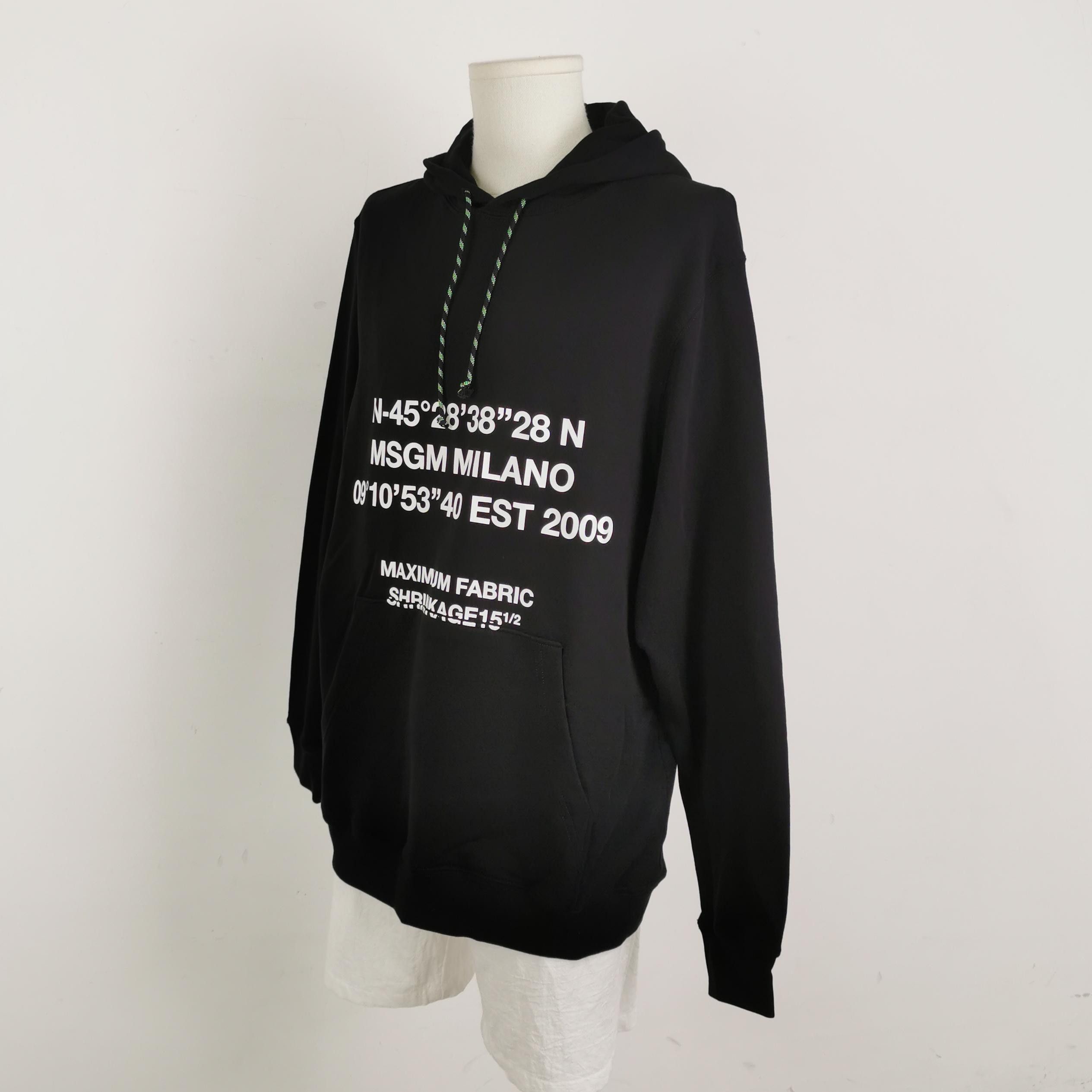 MSGM MSGM Milano Coordinates Logo Hoodie Size M Size US M / EU 48-50 / 2 - 3 Thumbnail