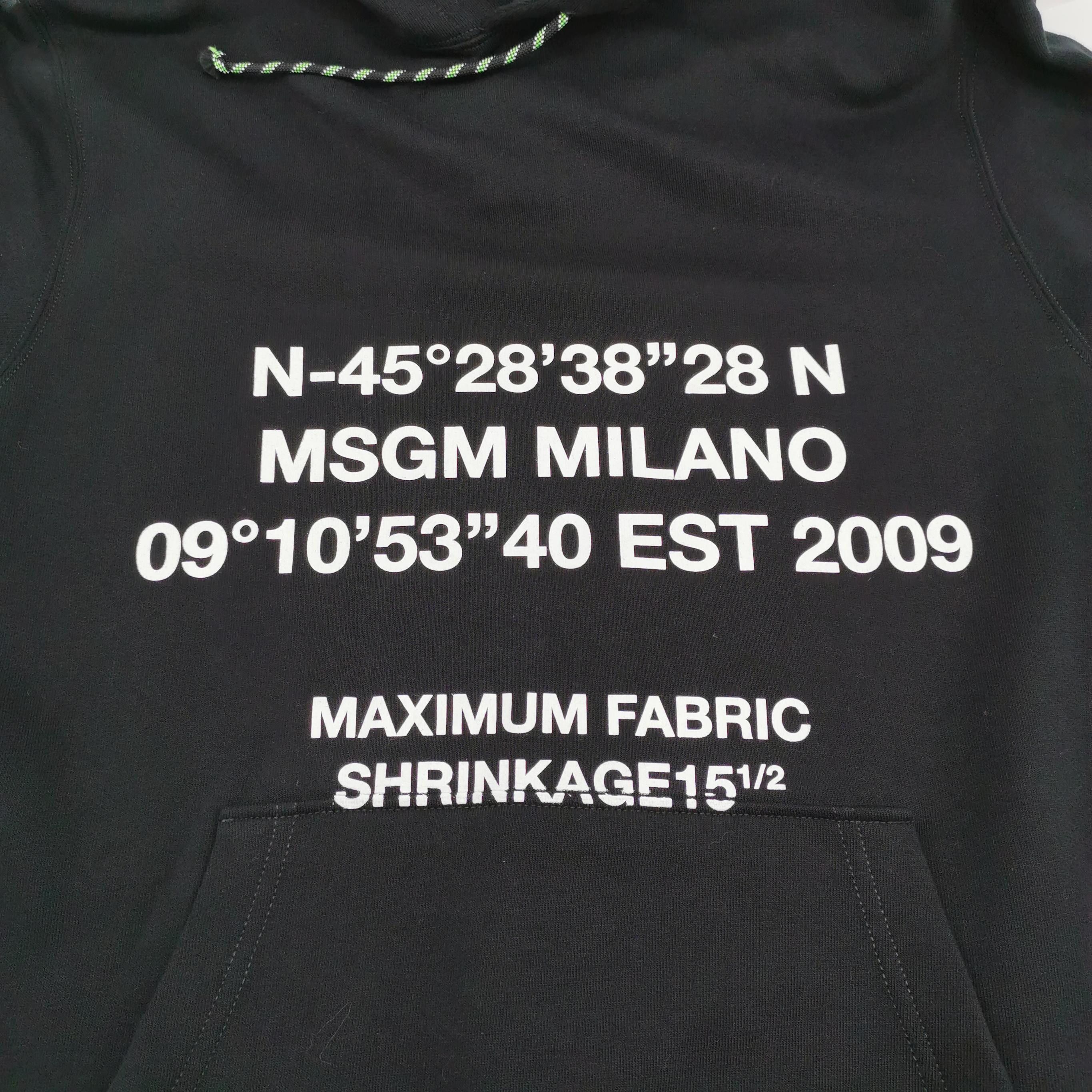MSGM MSGM Milano Coordinates Logo Hoodie Size M Size US M / EU 48-50 / 2 - 5 Thumbnail
