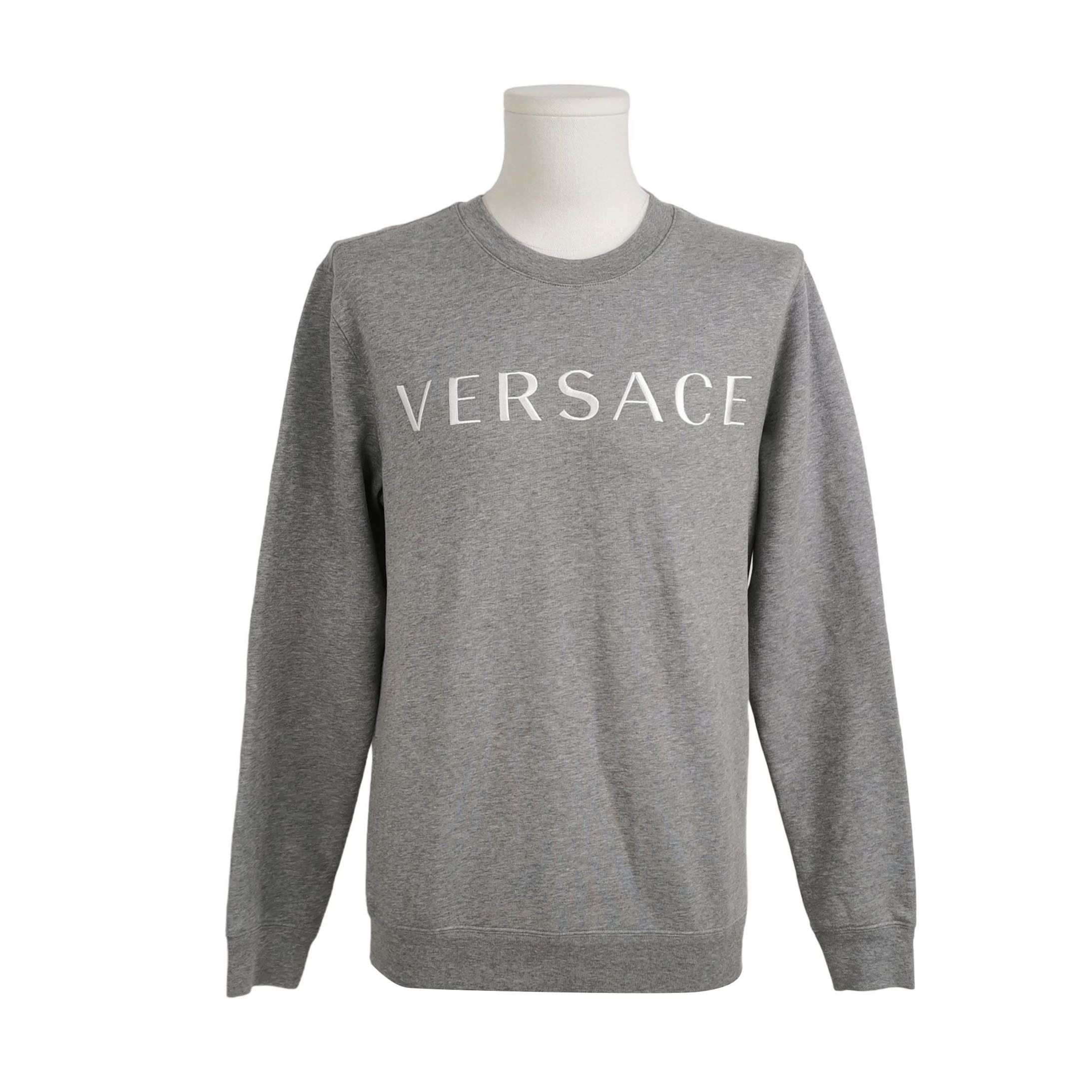Versace Versace Embroidered Logo Cotton Sweatshirt Size S Size US S / EU 44-46 / 1 - 2 Thumbnail