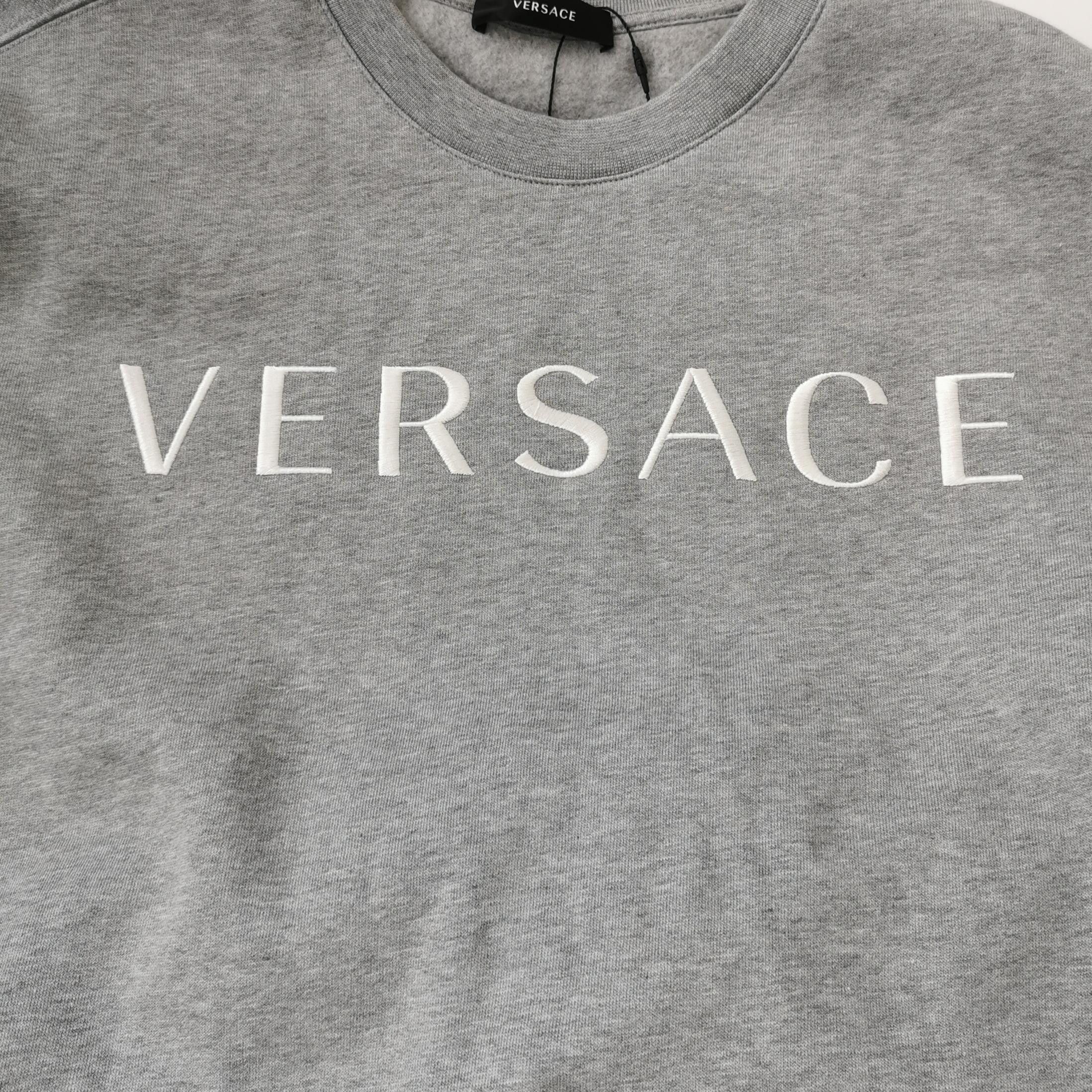 Versace Versace Embroidered Logo Cotton Sweatshirt Size S Size US S / EU 44-46 / 1 - 4 Thumbnail