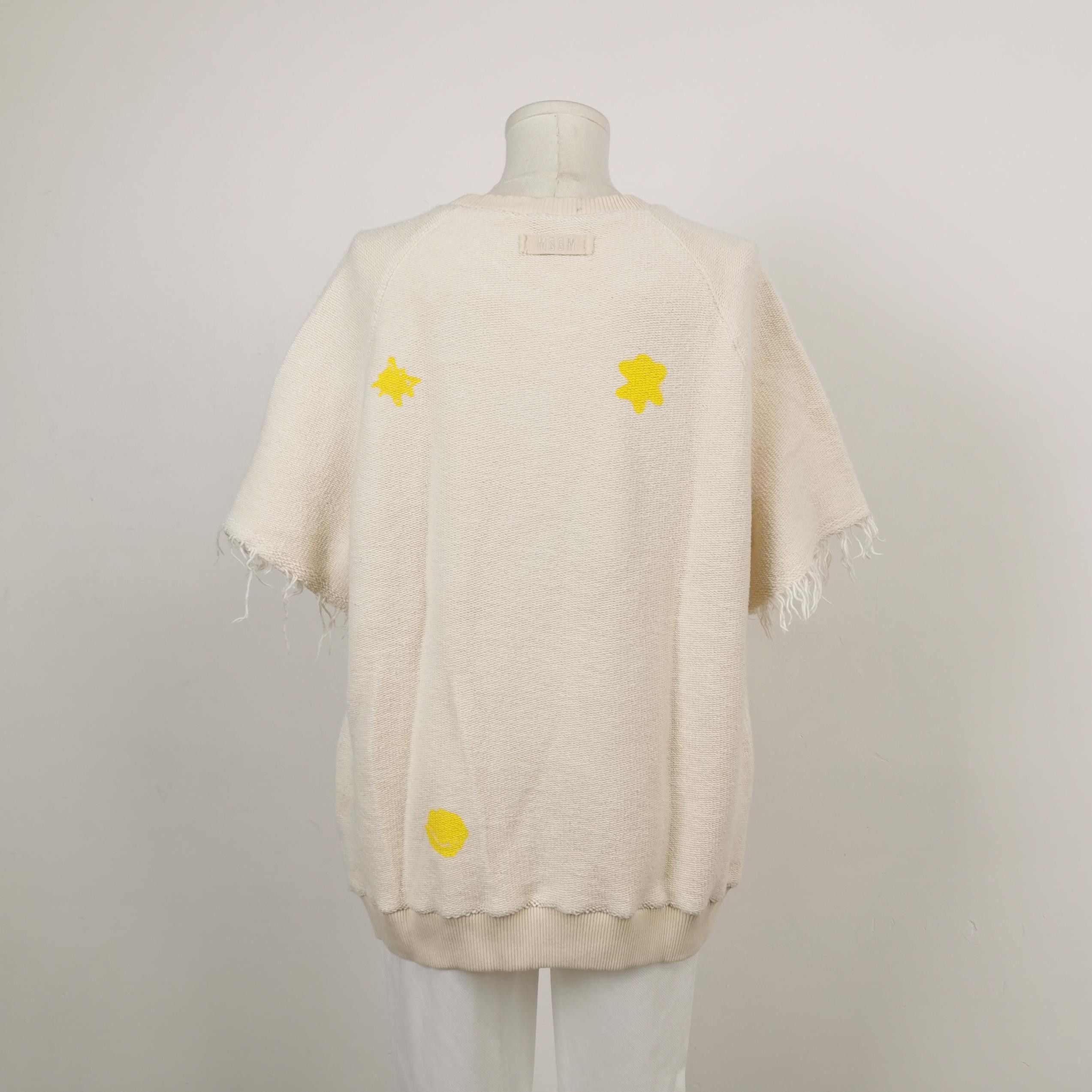 MSGM MSGM Mermaid Graphic Raw Edge Short Sleeve Sweatshirt S Size US S / EU 44-46 / 1 - 3 Thumbnail