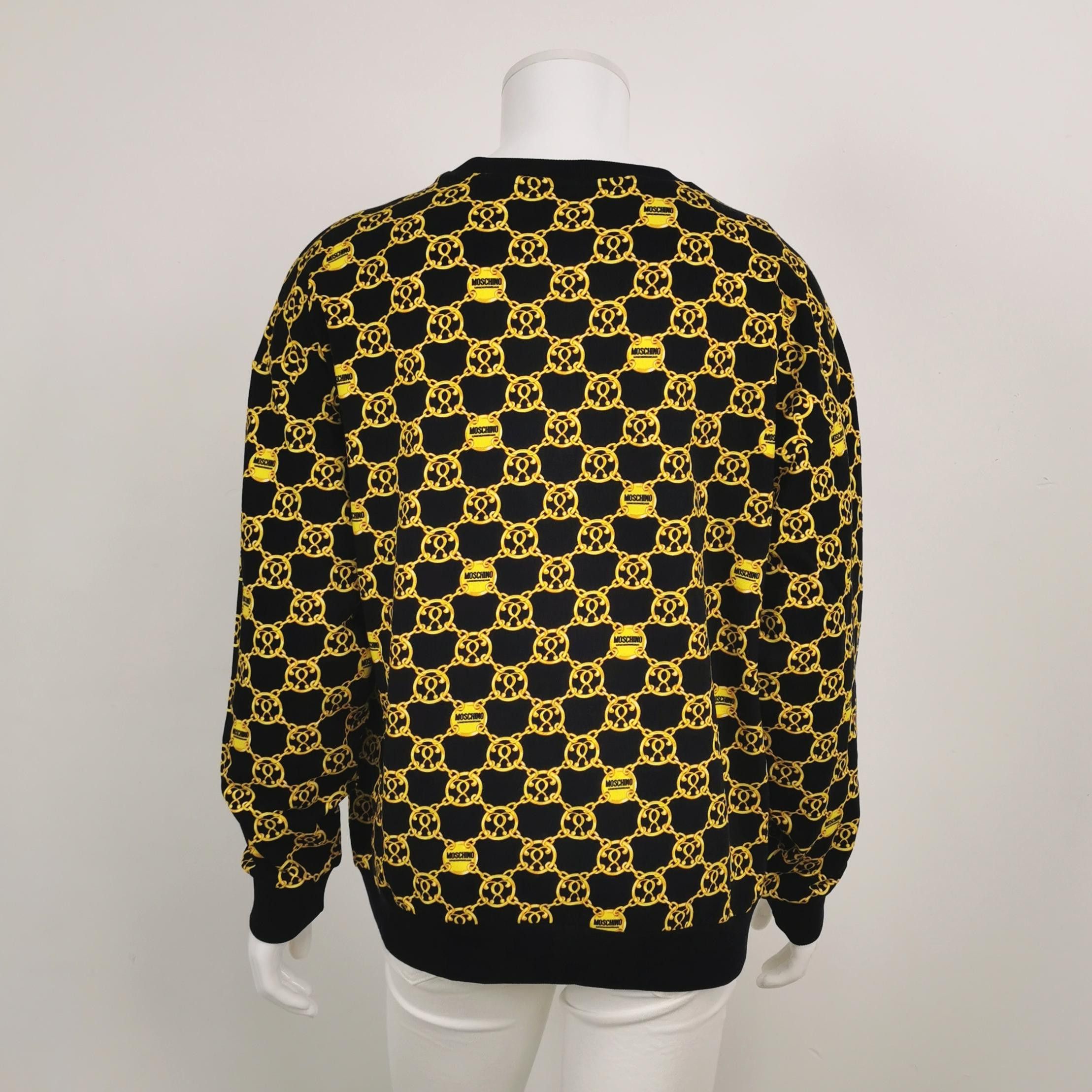 Moschino Moschino Chain Print Crewneck Sweatshirt Size L Size US L / EU 52-54 / 3 - 3 Thumbnail