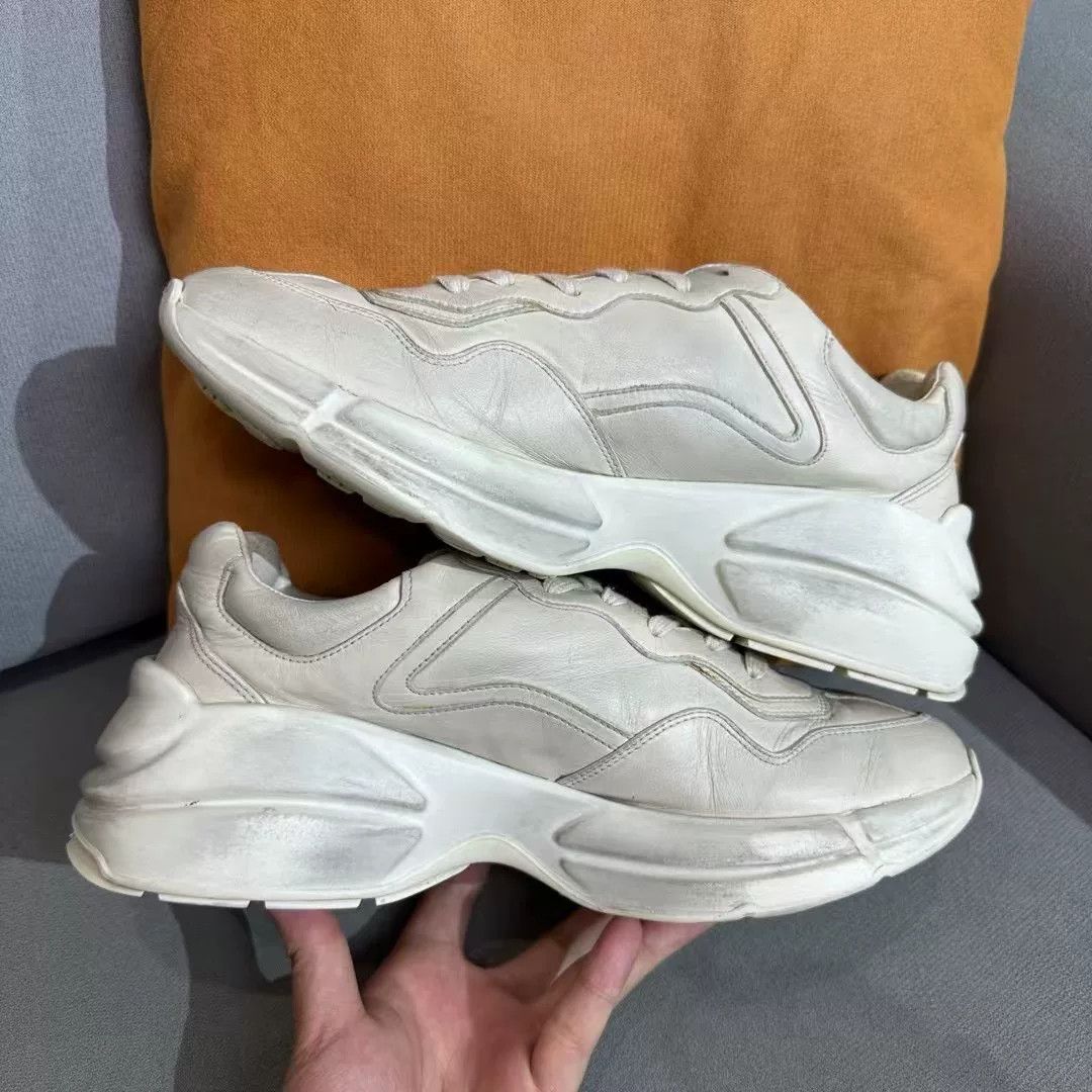 Gucci Gucci Distressed White Lowtop Sneakers 7 Men Size US 7 / EU 40 - 4 Thumbnail