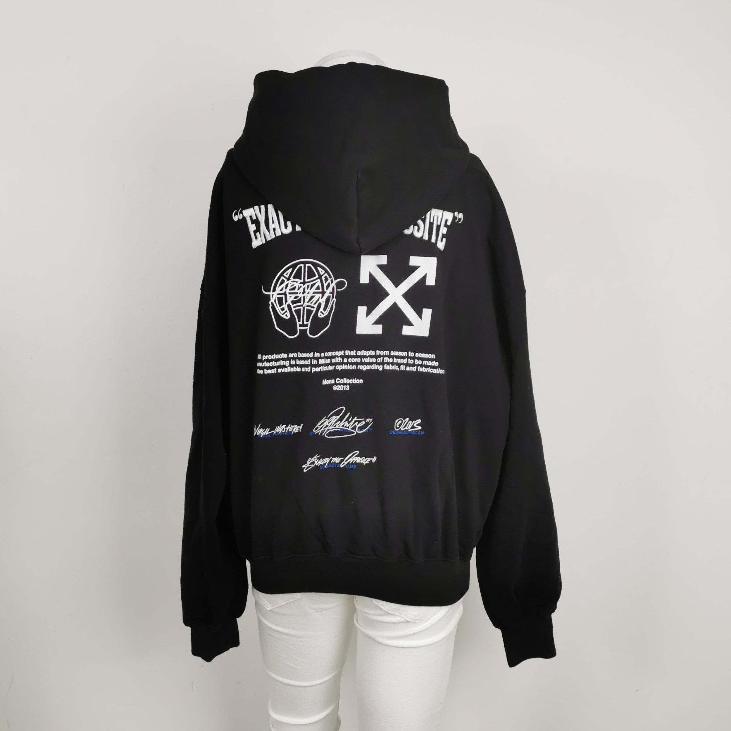 Off-White Off-White Globe Graphic Hoodie Size L Size US L / EU 52-54 / 3 - 3 Thumbnail