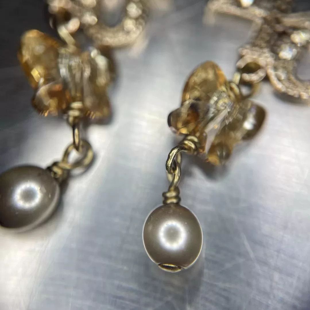 Dior Dior Gold Earrings OS Women Size ONE SIZE - 3 Thumbnail