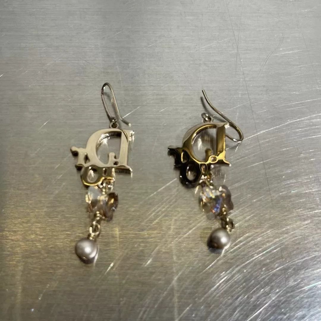 Dior Dior Gold Earrings OS Women Size ONE SIZE - 2 Thumbnail