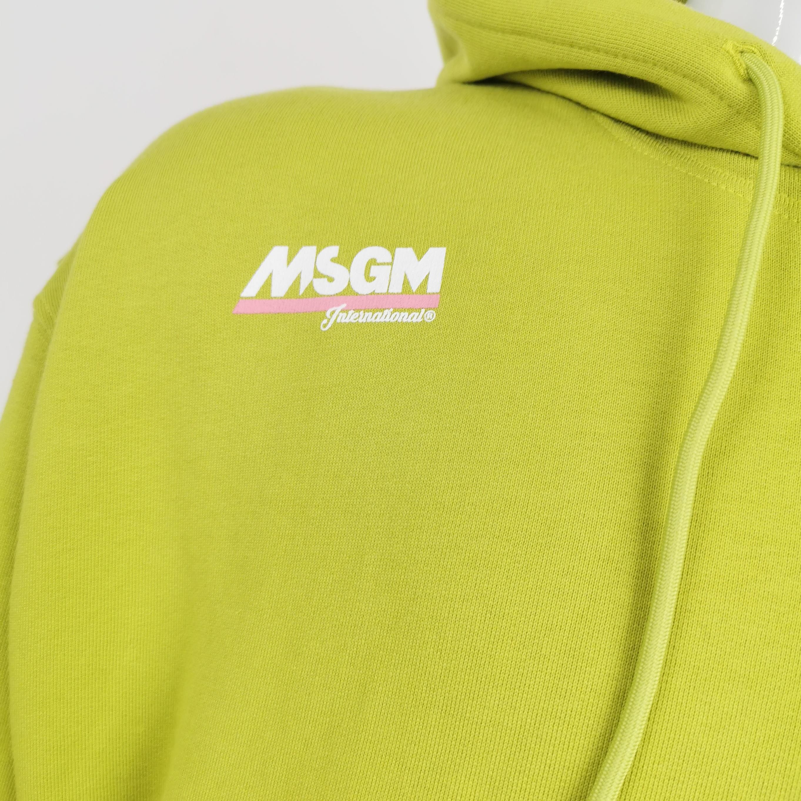 MSGM MSGM Logo Print Cotton Hoodie Size L Size US L / EU 52-54 / 3 - 4 Thumbnail