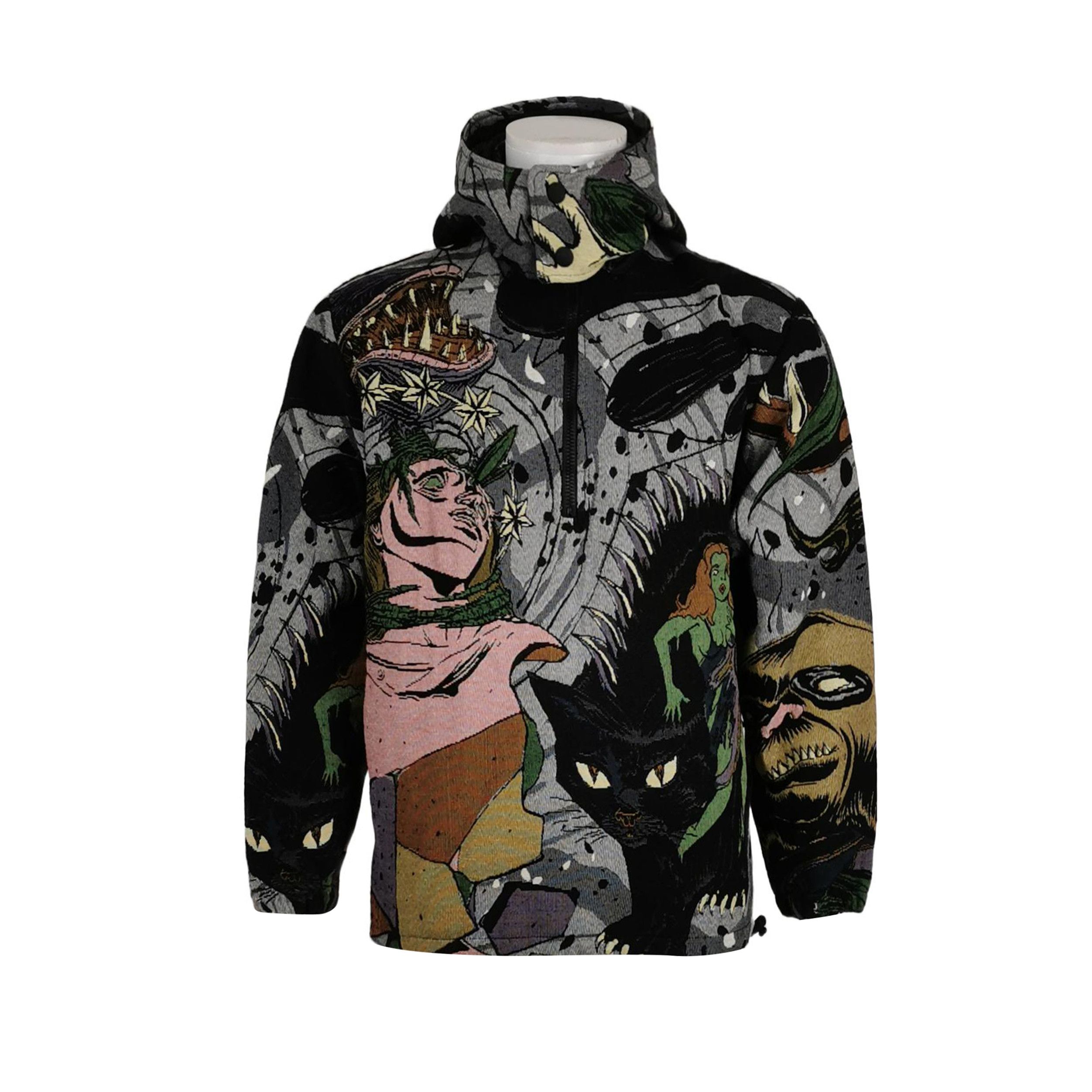 MSGM MSGM Graphic Tapestry Quarter Zip Hoodie EU 44 Size US S / EU 44-46 / 1 - 2 Thumbnail